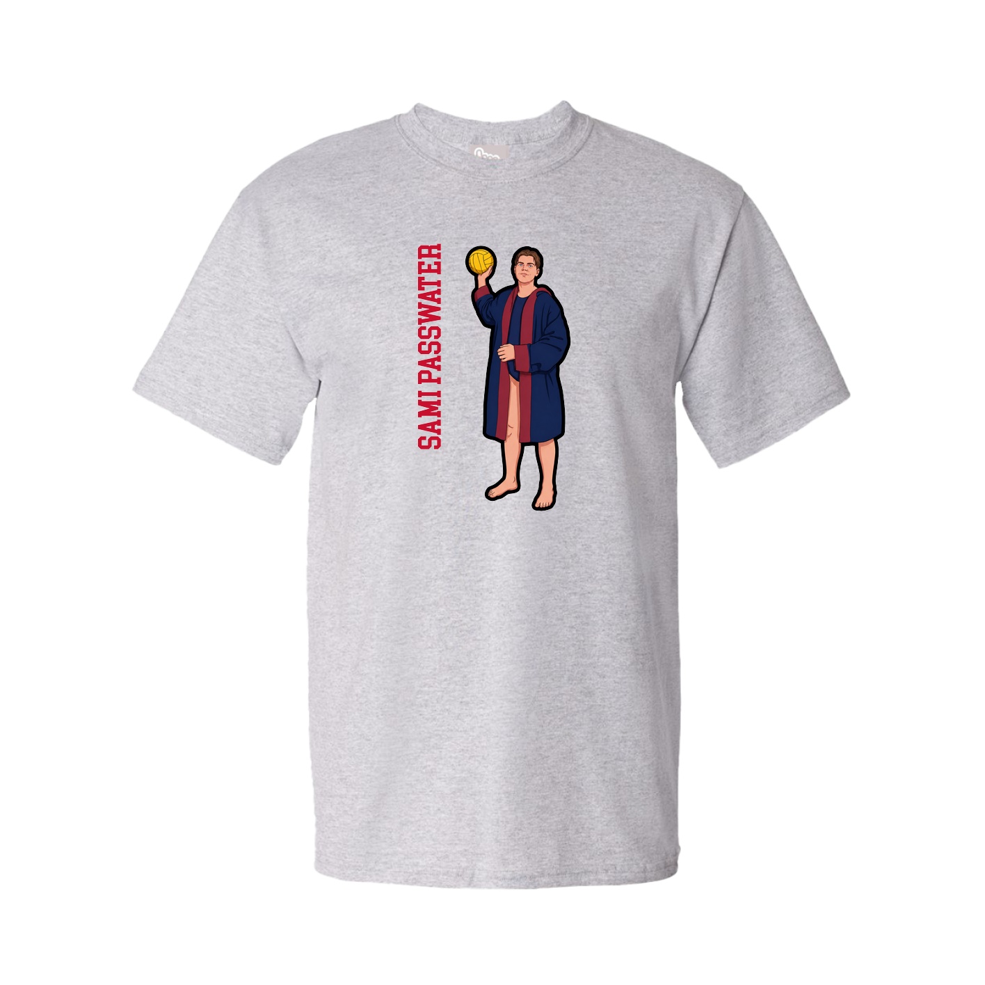 Tee — Name Vertical in Grey