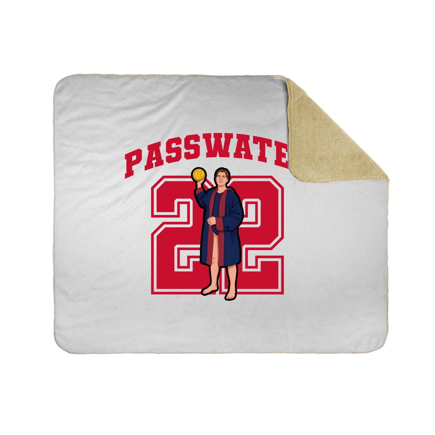 Throw Blanket — Number in White