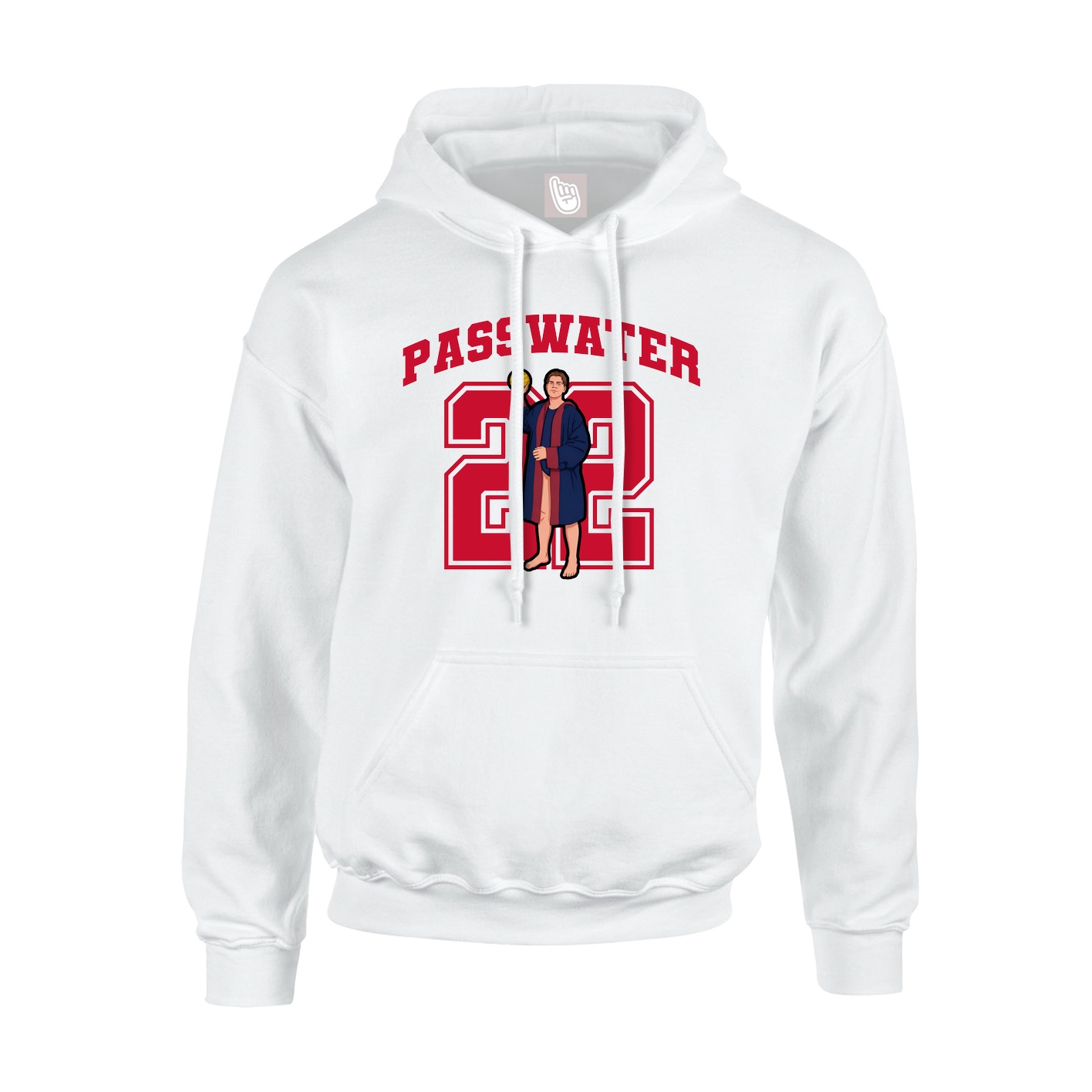 Youth Hoodie — Number in White