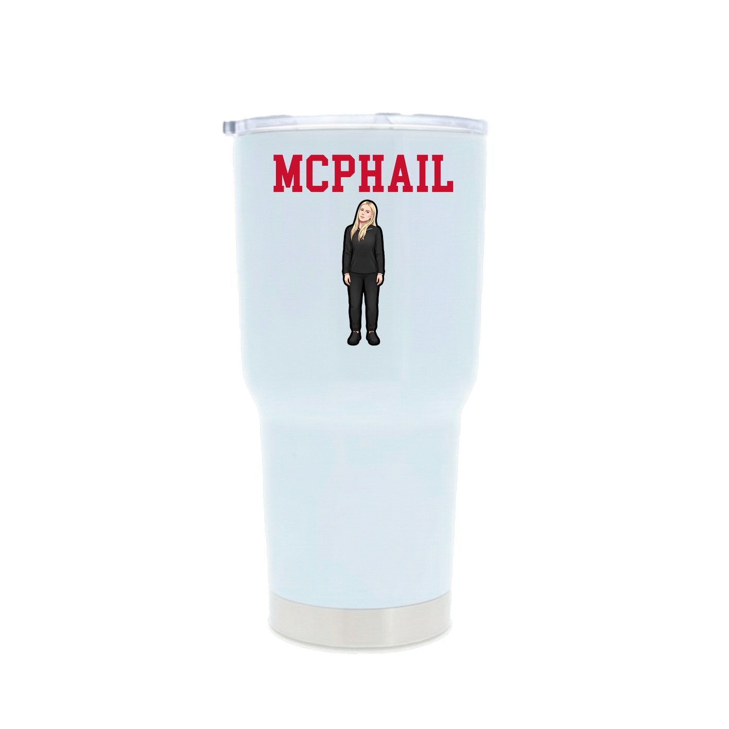 30oz Stainless Steel Tumbler — Shirsey in White