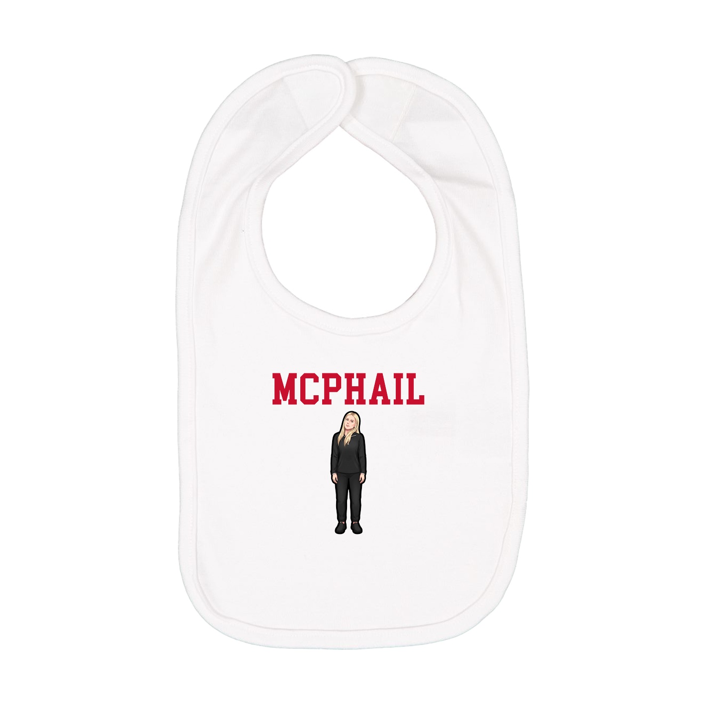 Infant Bib — Shirsey in White