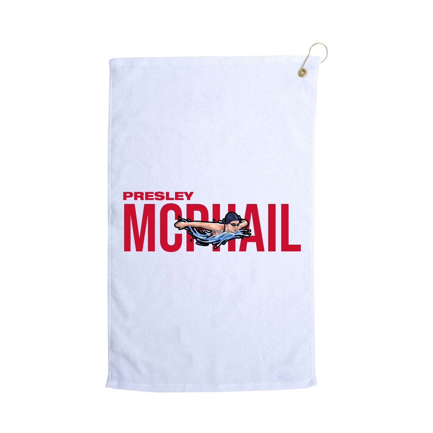 Golf Towel — Player Name in White