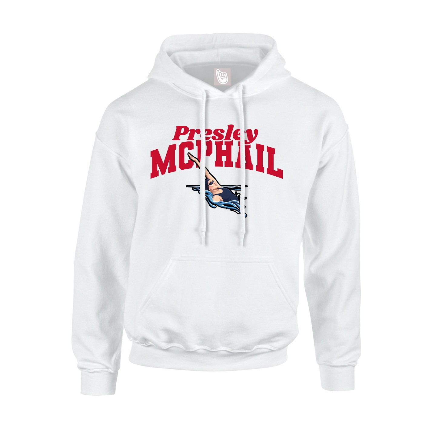 Hoodie — Signature Arch in White