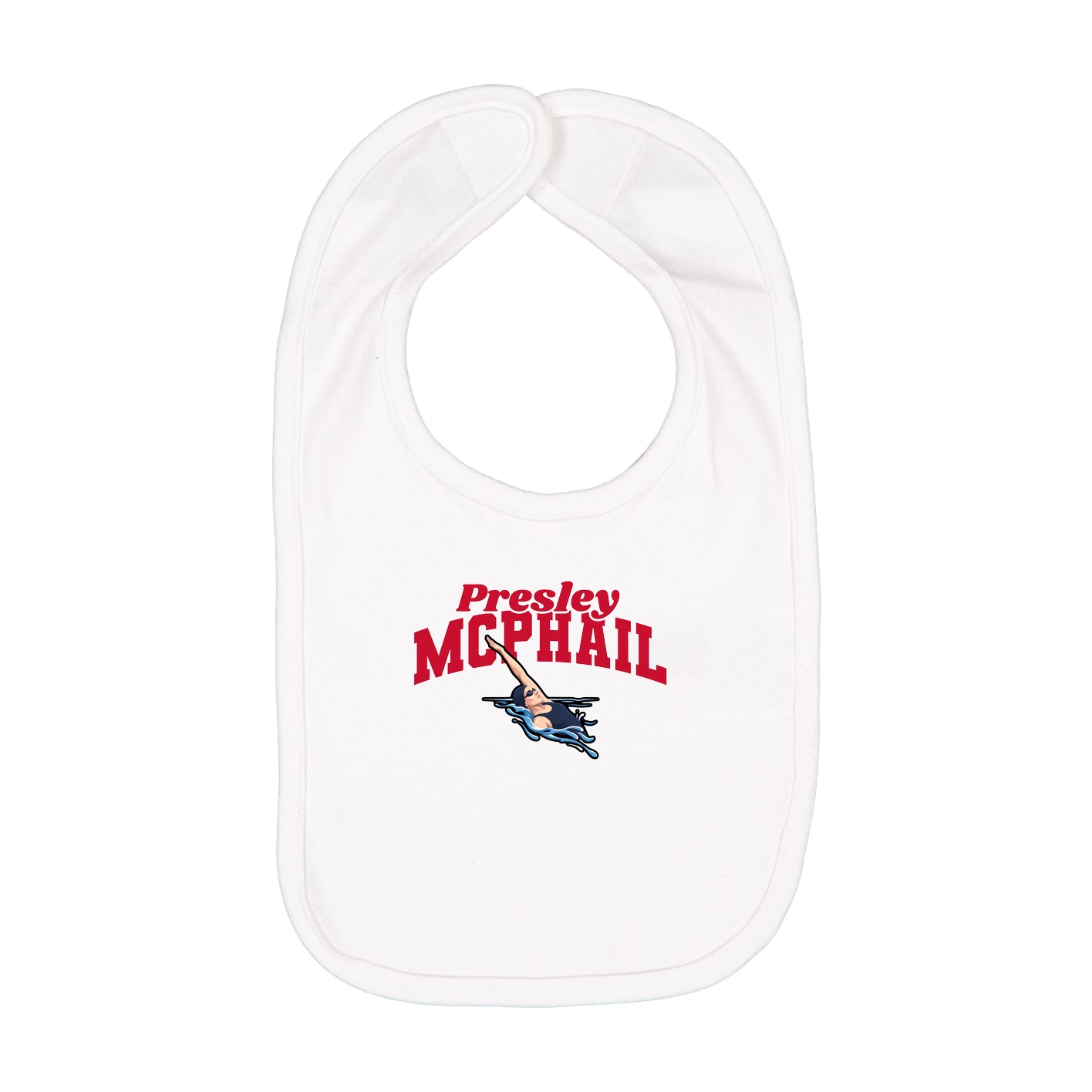 Infant Bib — Signature Arch in White