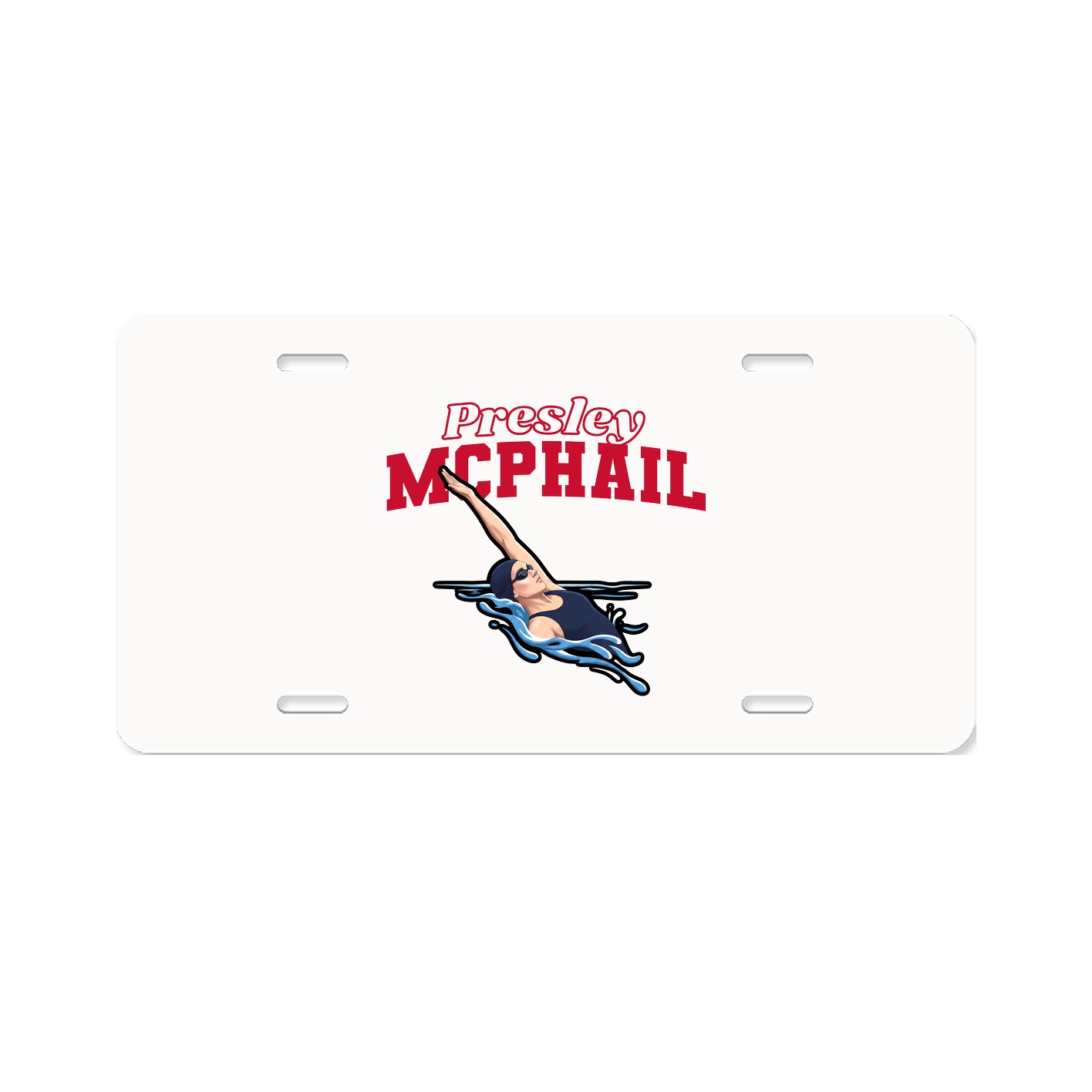 License Plate — Name Arch in Classic
