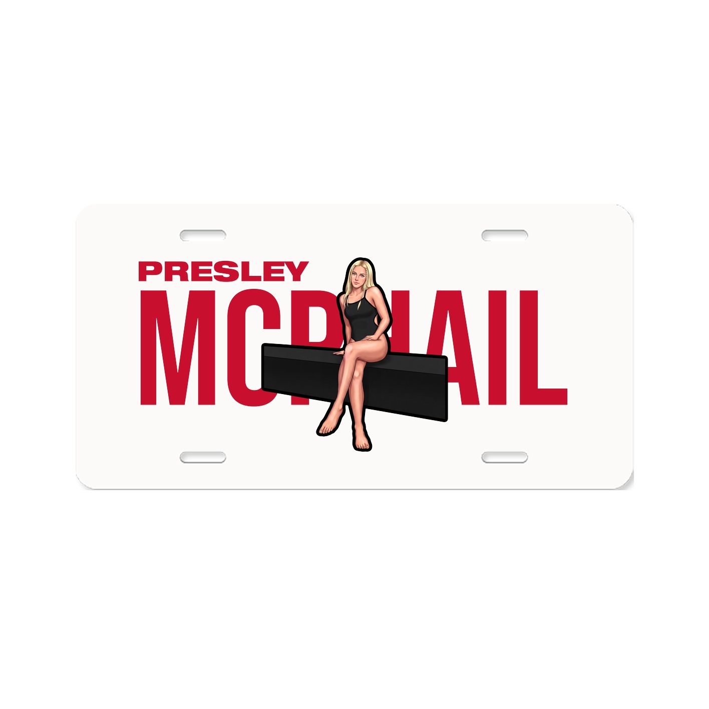 License Plate — Player Name in Classic