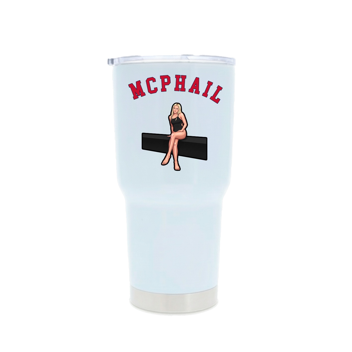 30oz Stainless Steel Tumbler — Shirsey Arch in White