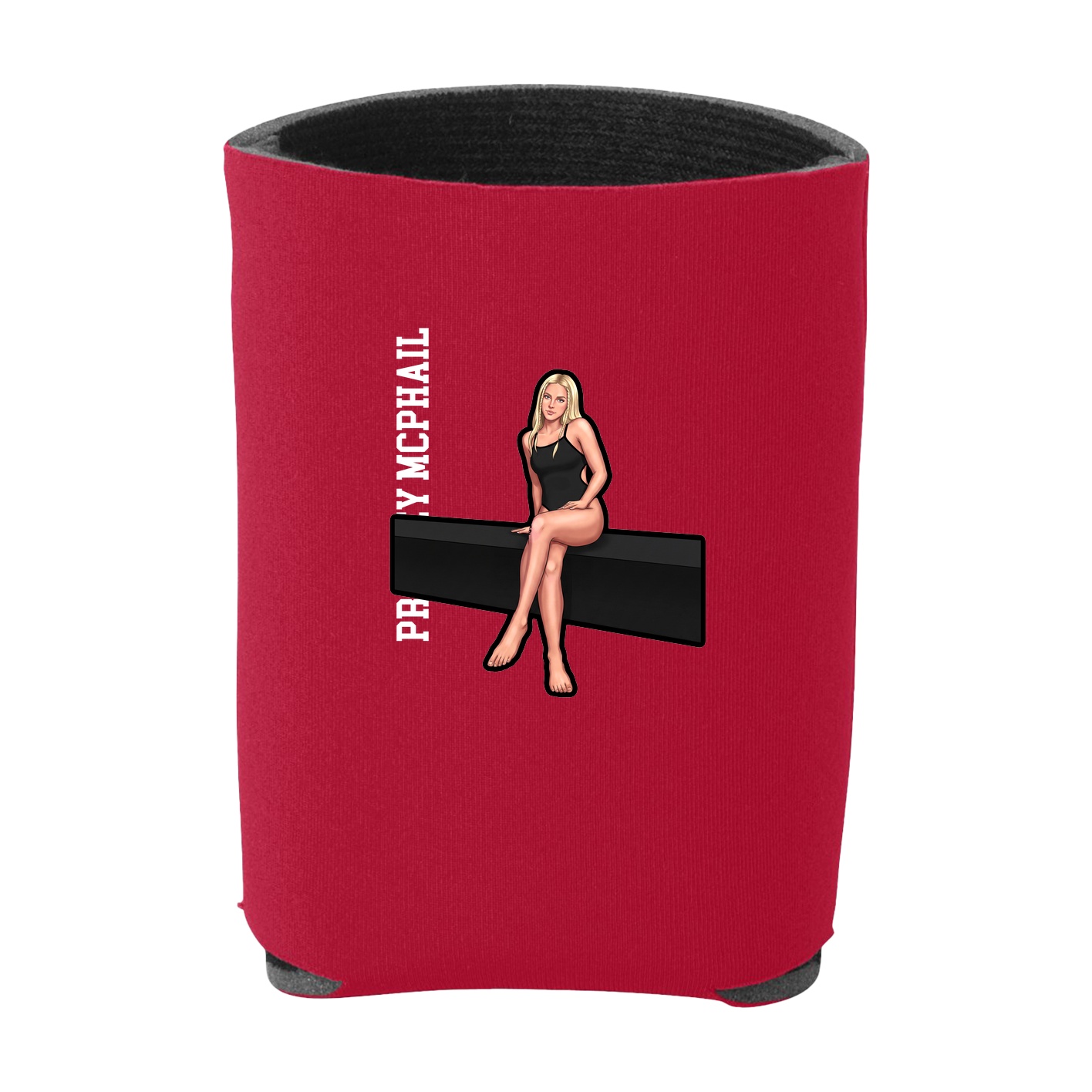 Can Holder — Name Vertical in Red