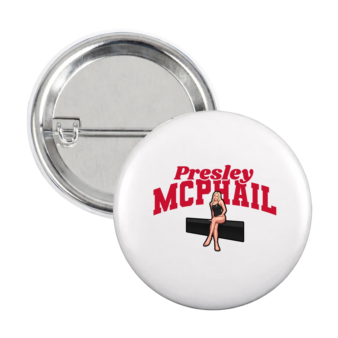 Game Day Button — Signature Arch in White