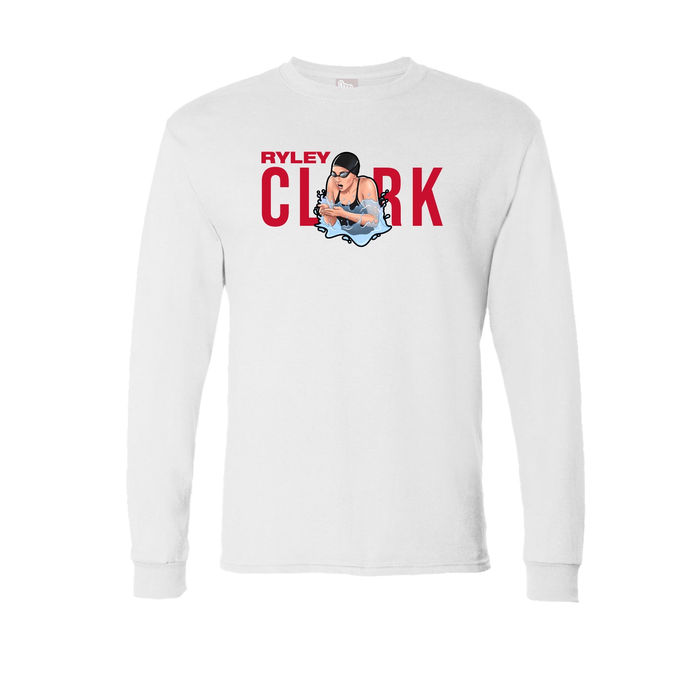 Long Sleeve Tee — Player Name in White