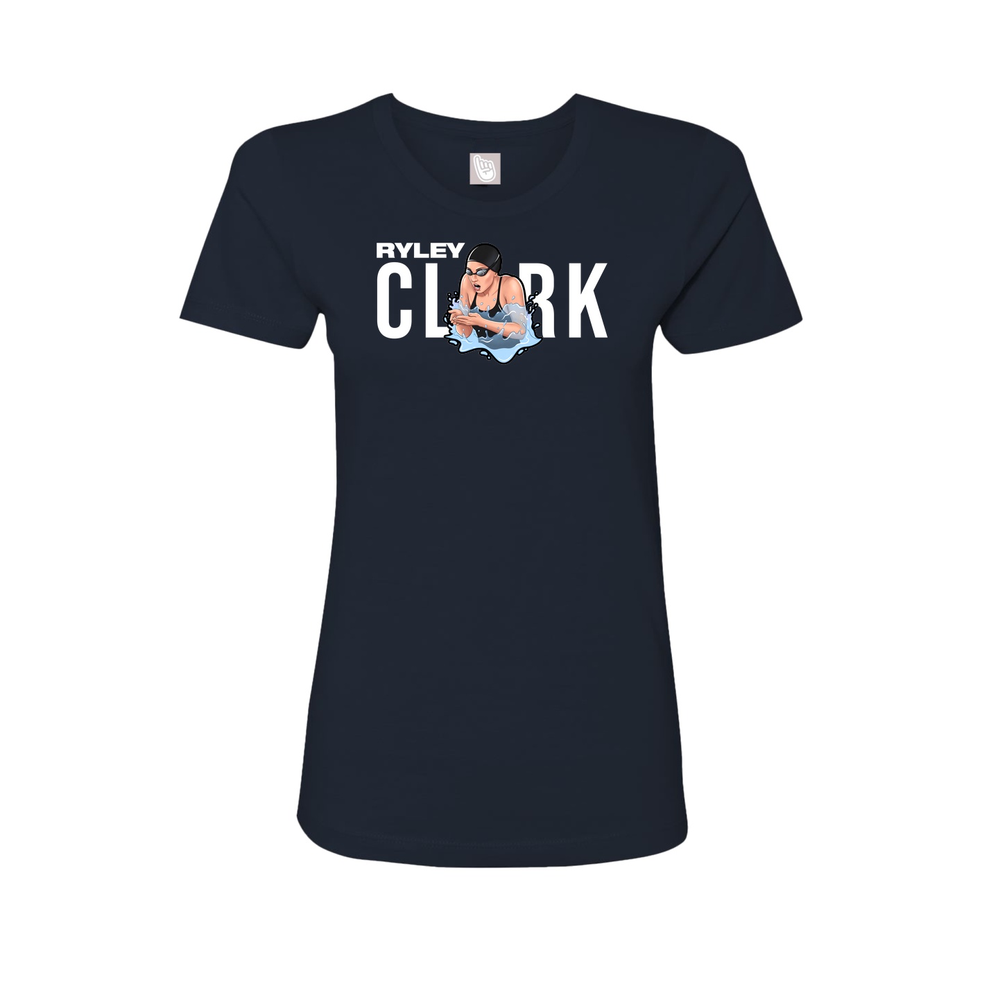 Fitted Women's Tee — Player Name in Navy