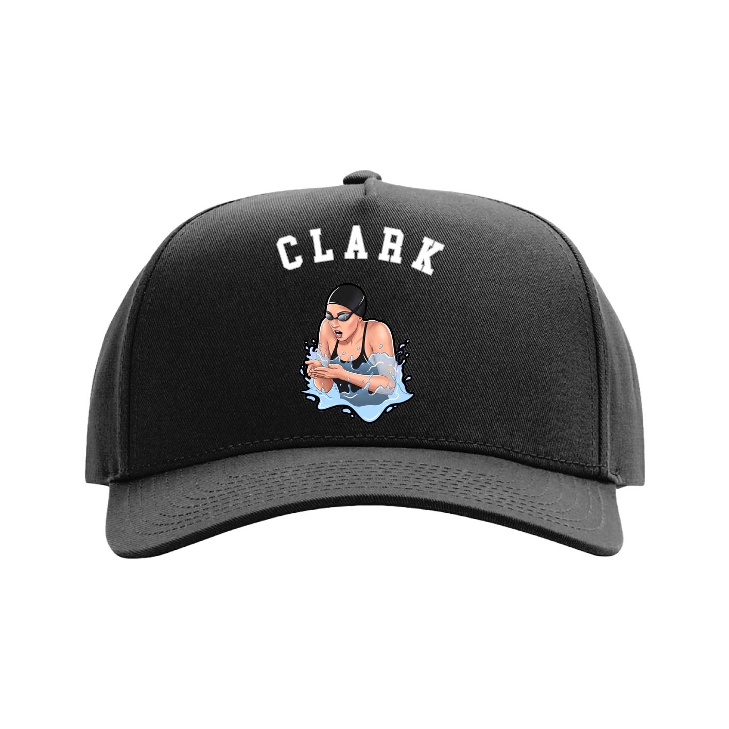 Full Fabric Five-Panel Champ Cap — Shirsey Arch in Black