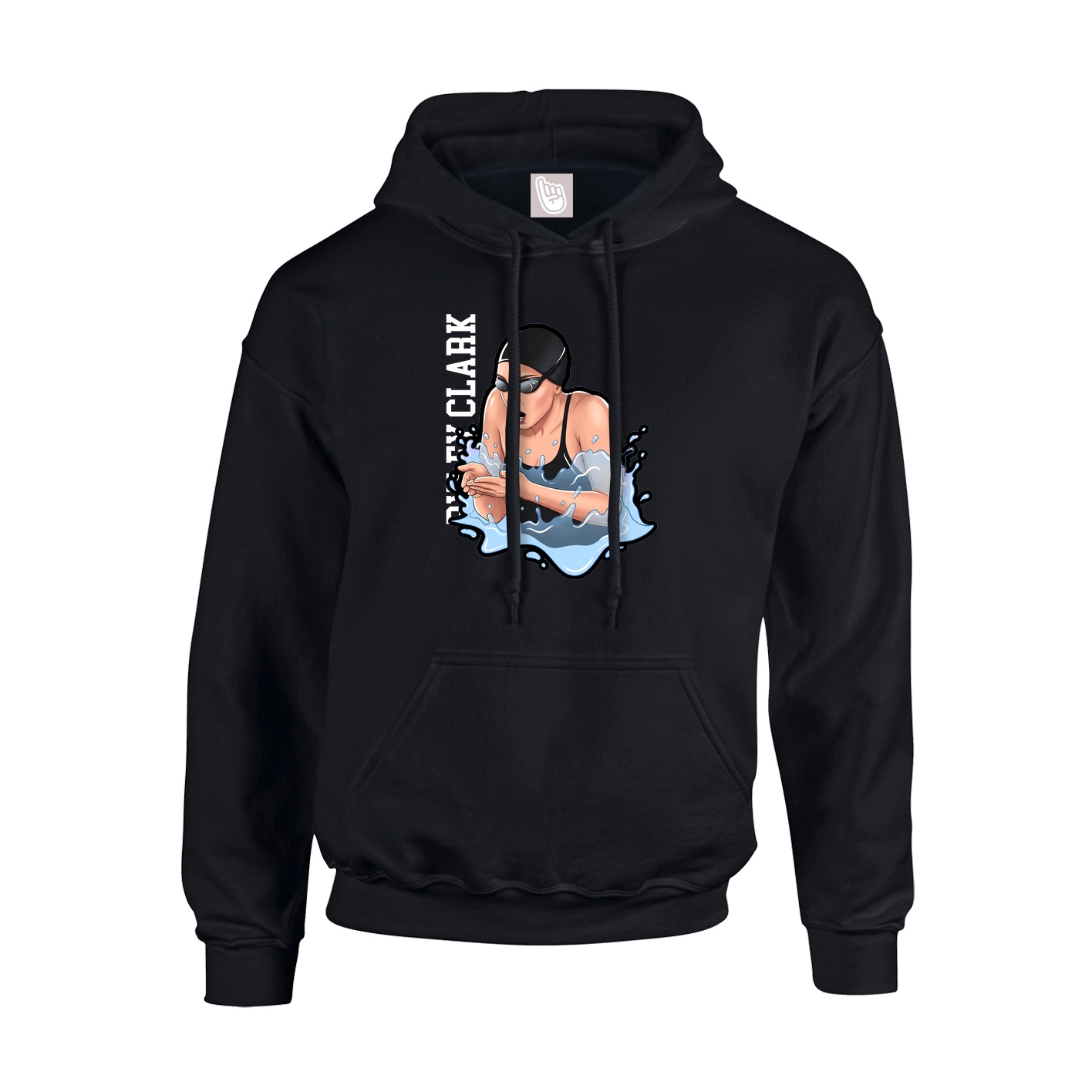 Youth Hoodie — Name Vertical in Black