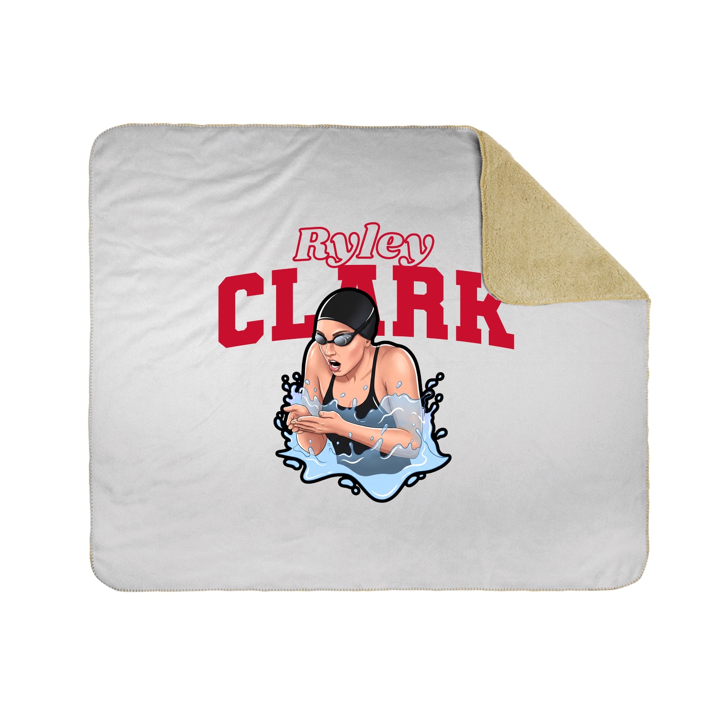Throw Blanket — Name Arch in White