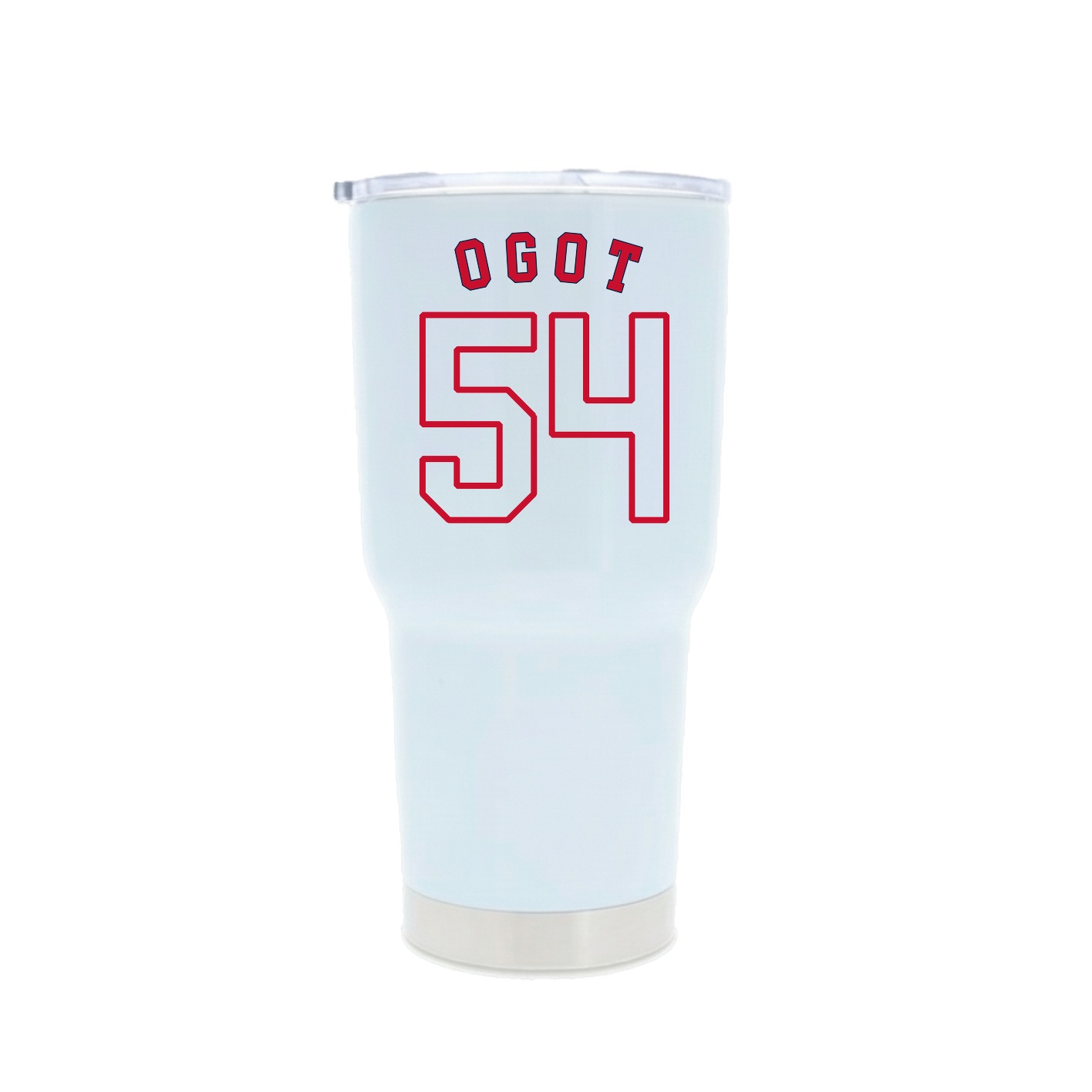 30oz Stainless Steel Tumbler — Shirsey Arch in White