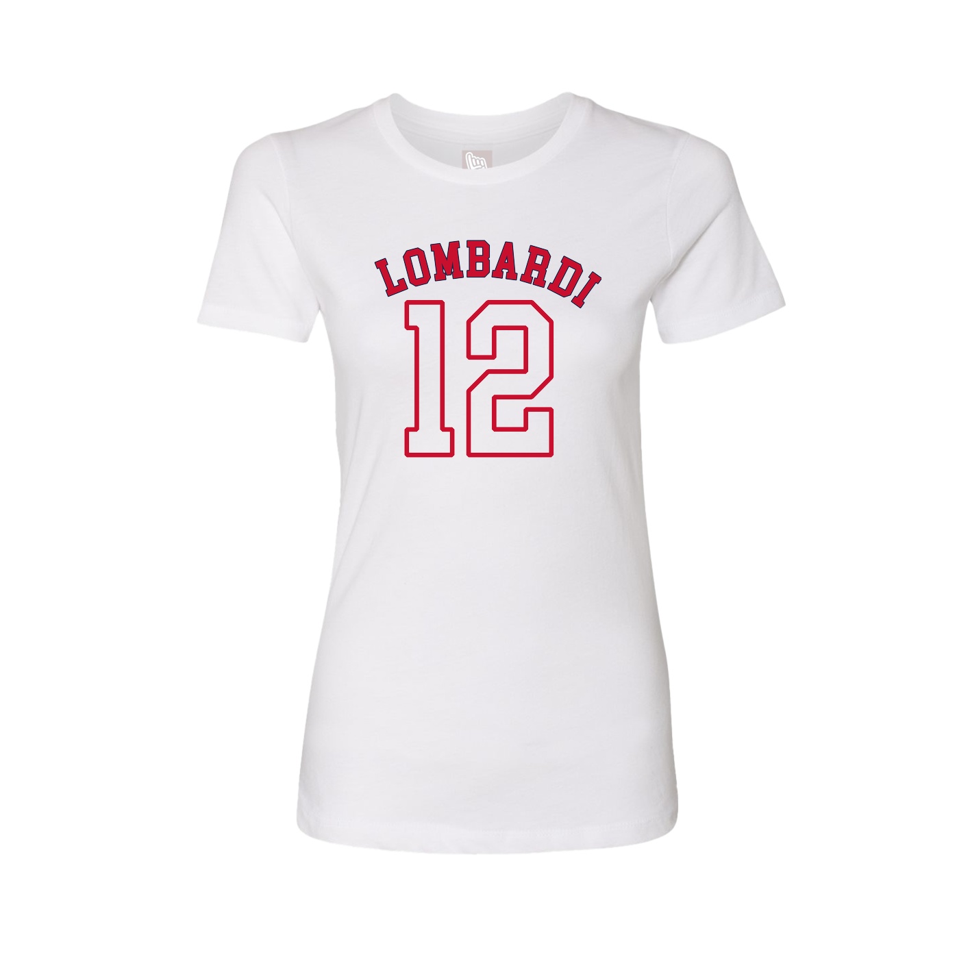 Fitted Women's Tee — Shirsey Arch in White