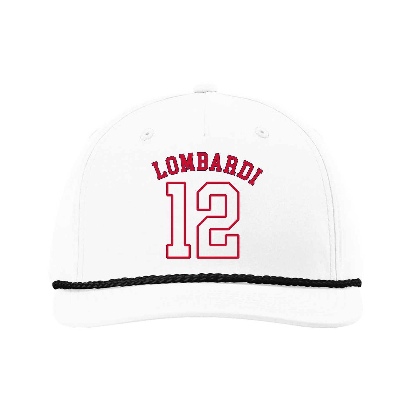 Five-Panel Classic Rope Cap — Shirsey Arch in White