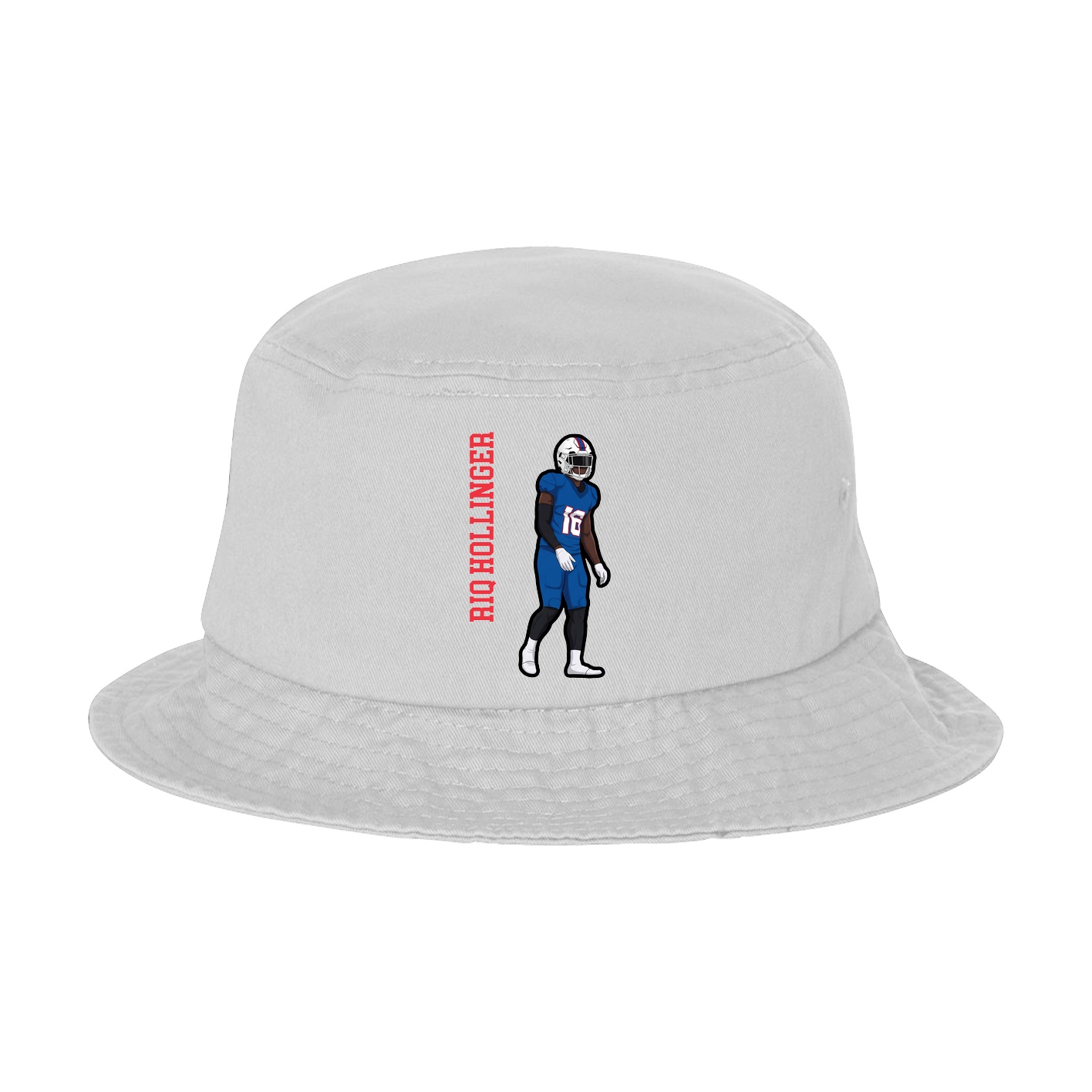 Bucket Cap — Name Vertical in White