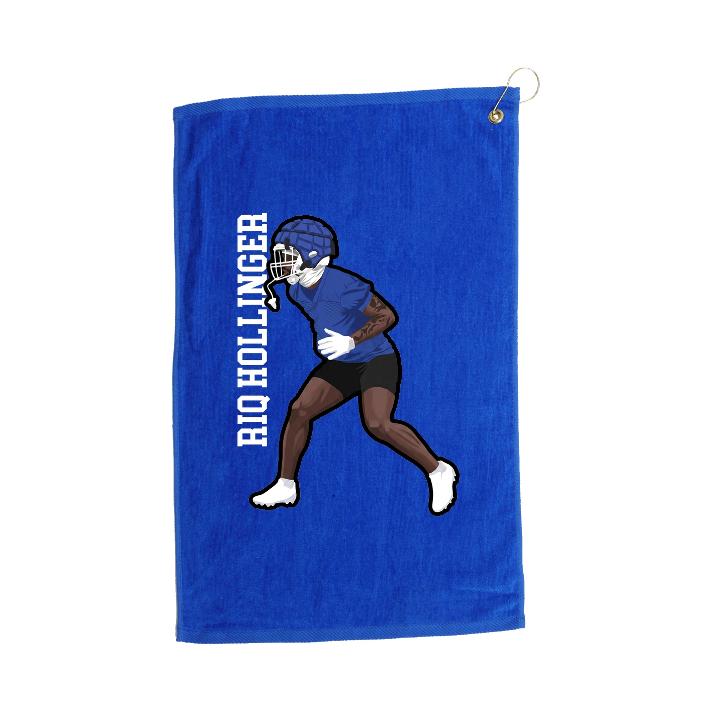 Golf Towel — Name Vertical in Royal