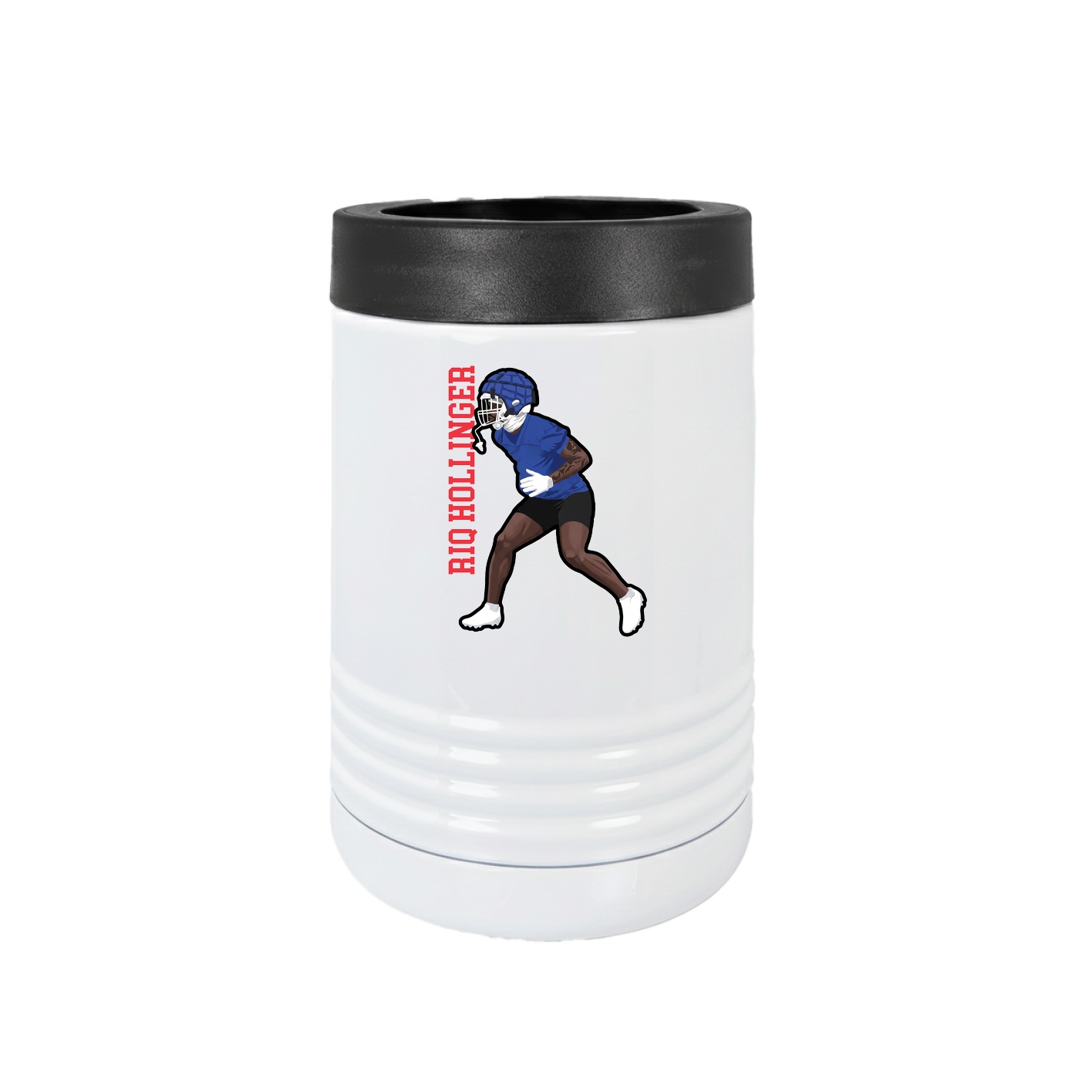 Beverage Holder — Name Vertical in White