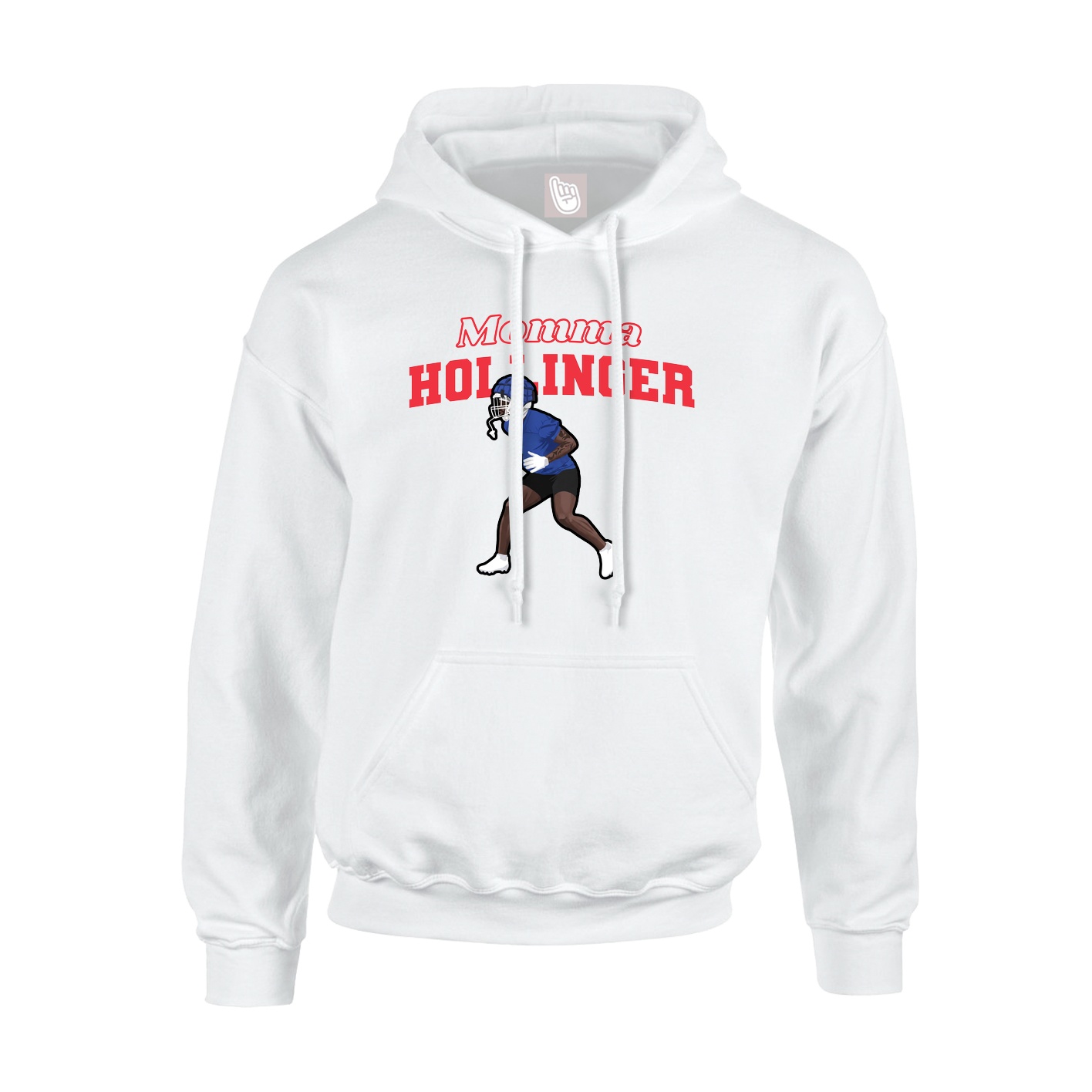 Youth Hoodie — Mothers Day Block in White
