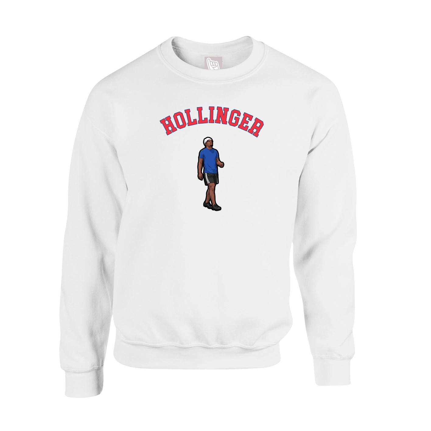 Fleece Crew — Shirsey Arch in White