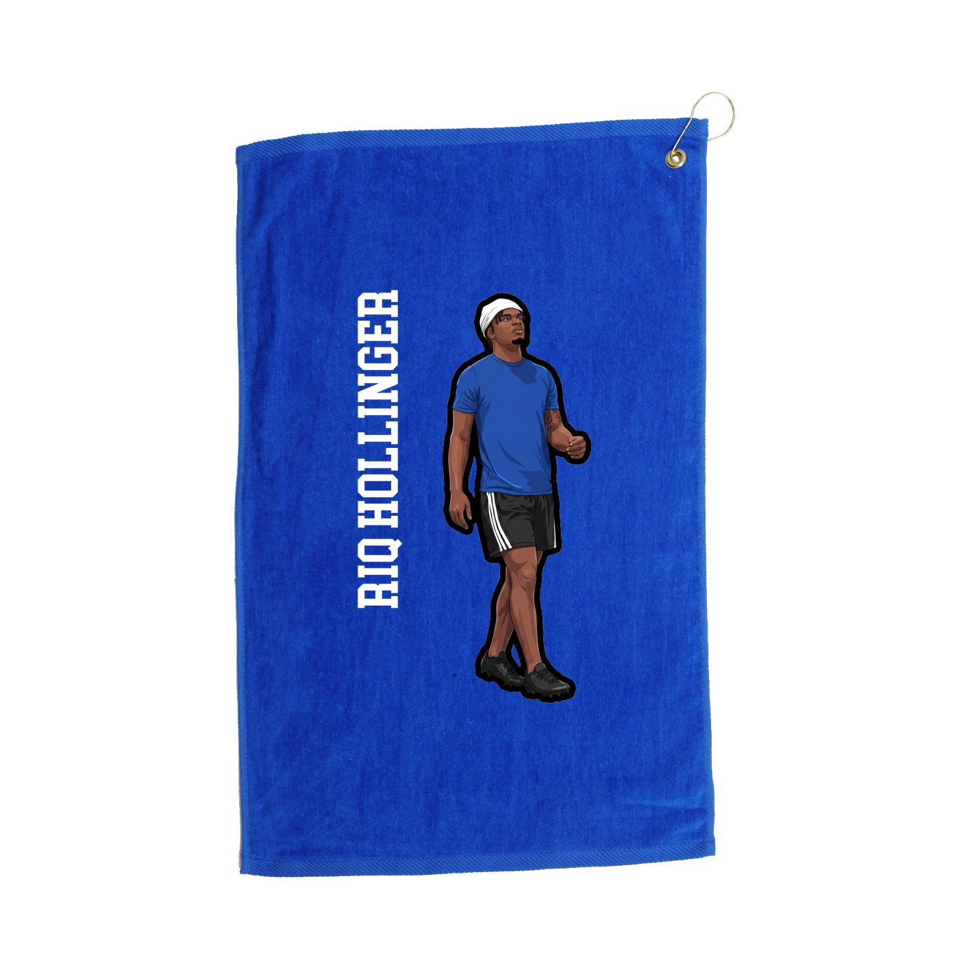 Golf Towel — Name Vertical in Royal