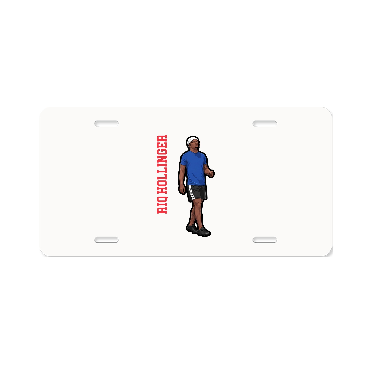 License Plate — Name Vertical in Classic