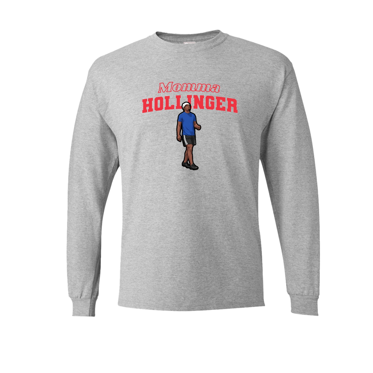 Long Sleeve Tee — Mothers Day Block in Grey