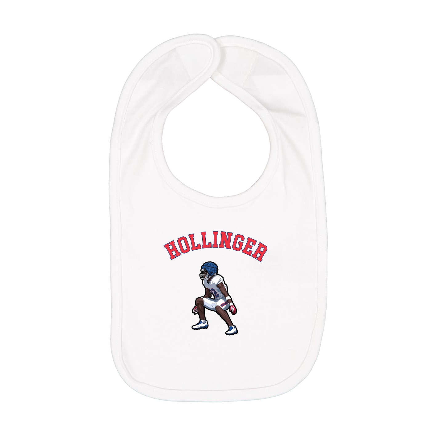 Infant Bib — Shirsey Arch in White