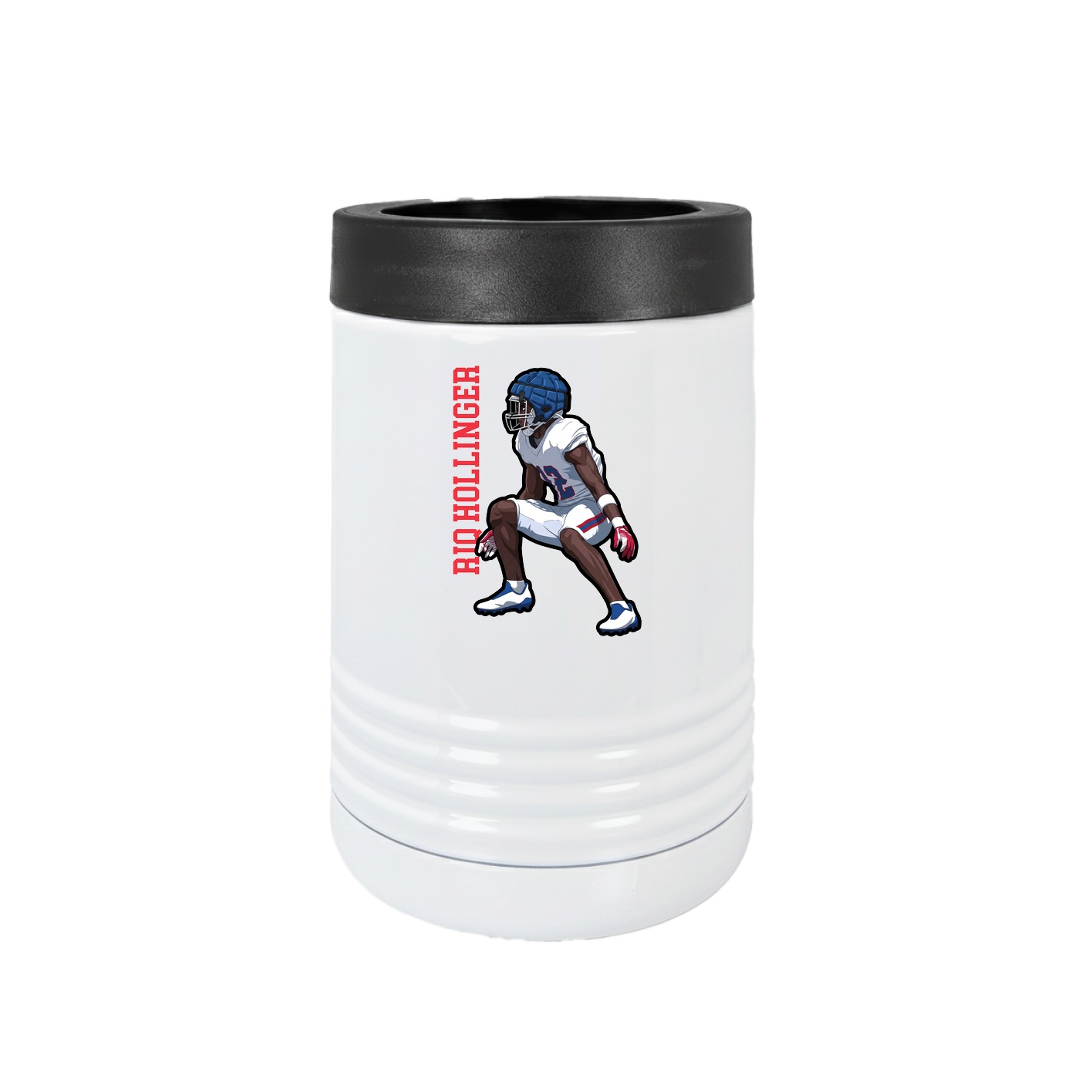 Beverage Holder — Name Vertical in White