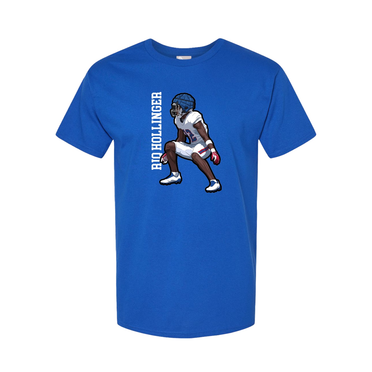 Youth Tee — Name Vertical in Royal