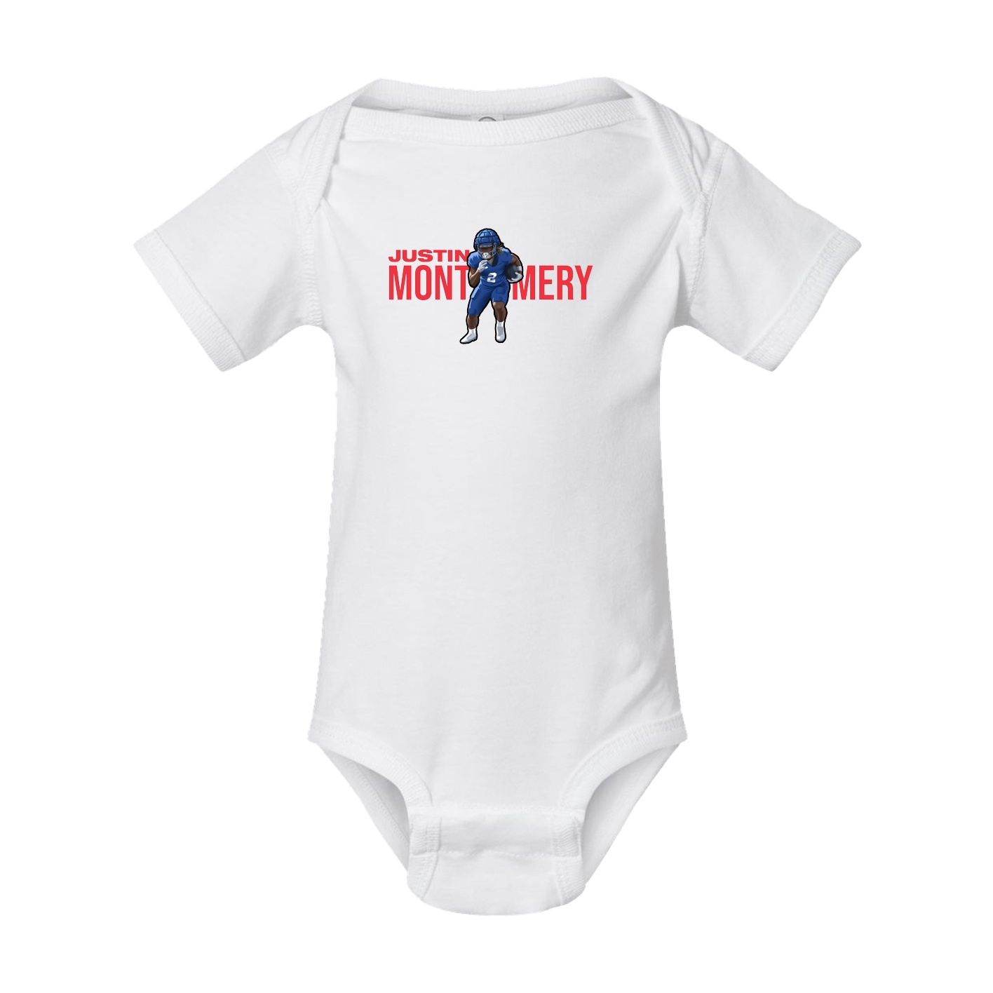 Baby Onesie — Player Name in White