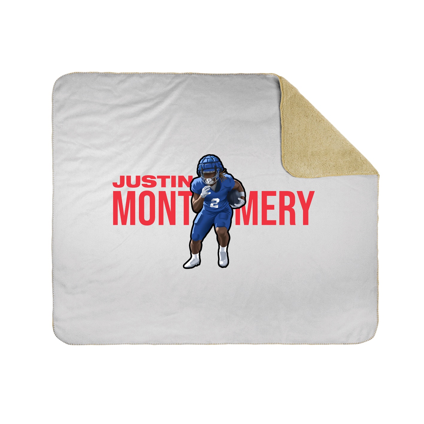 Throw Blanket — Player Name in White