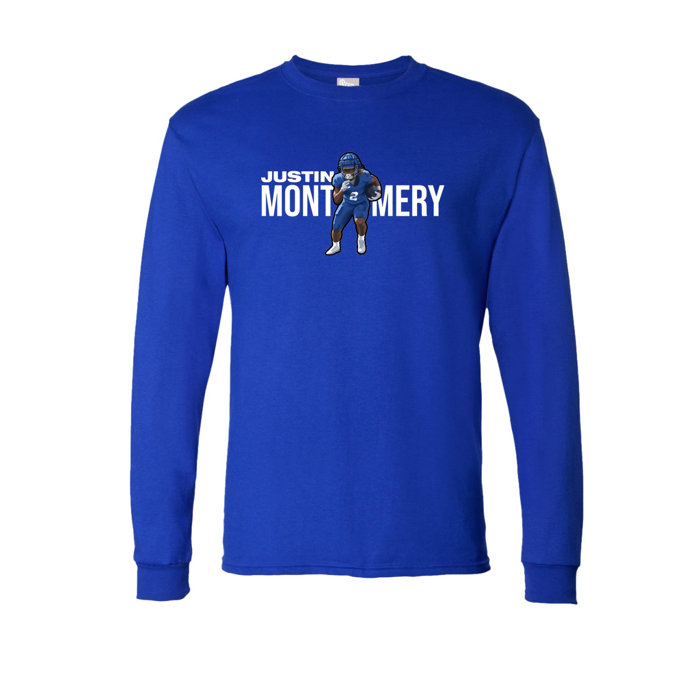 Long Sleeve Tee — Player Name in Royal