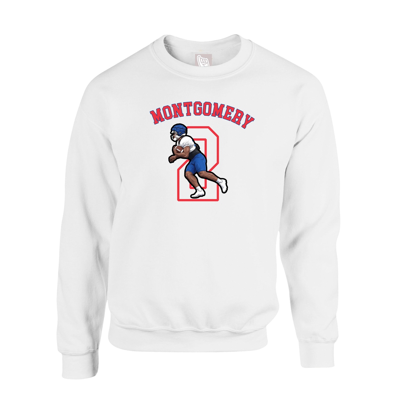 Fleece Crew — Shirsey Arch in White