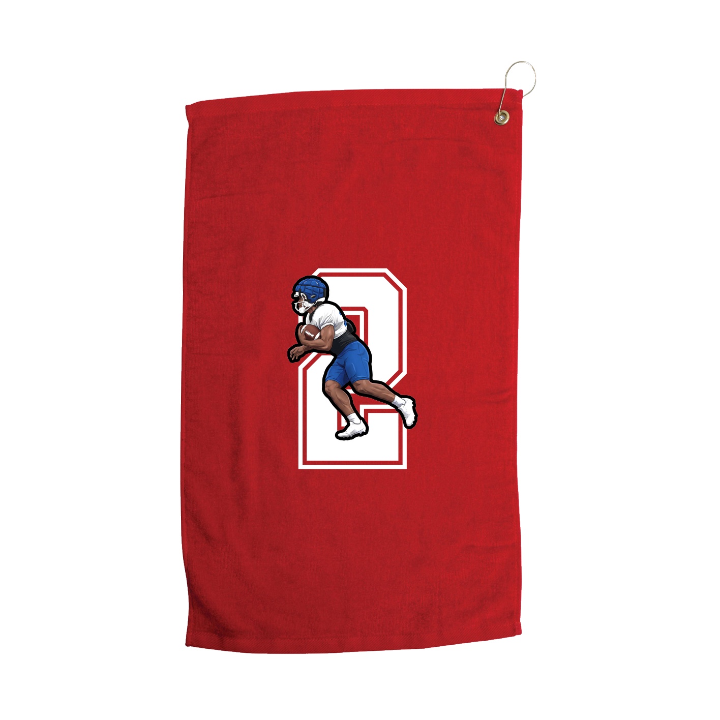 Golf Towel — Number in Red