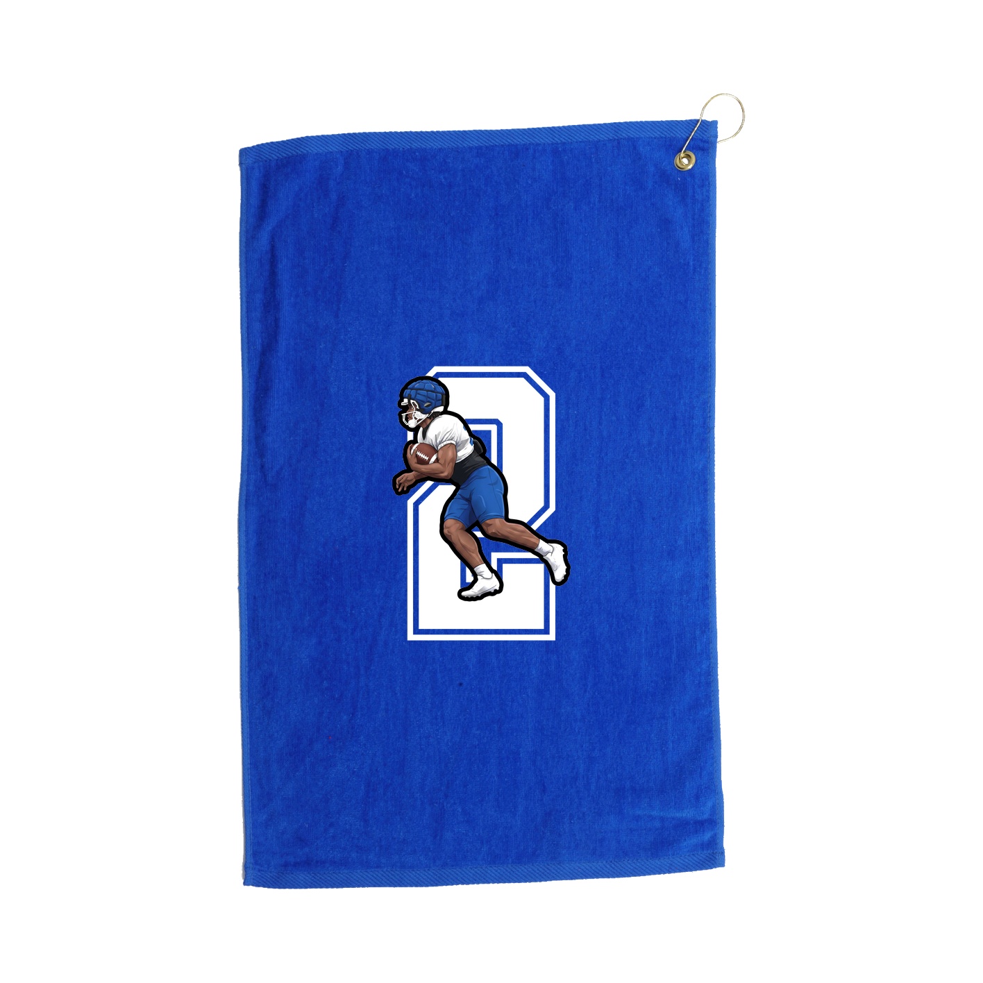 Golf Towel — Number in Royal