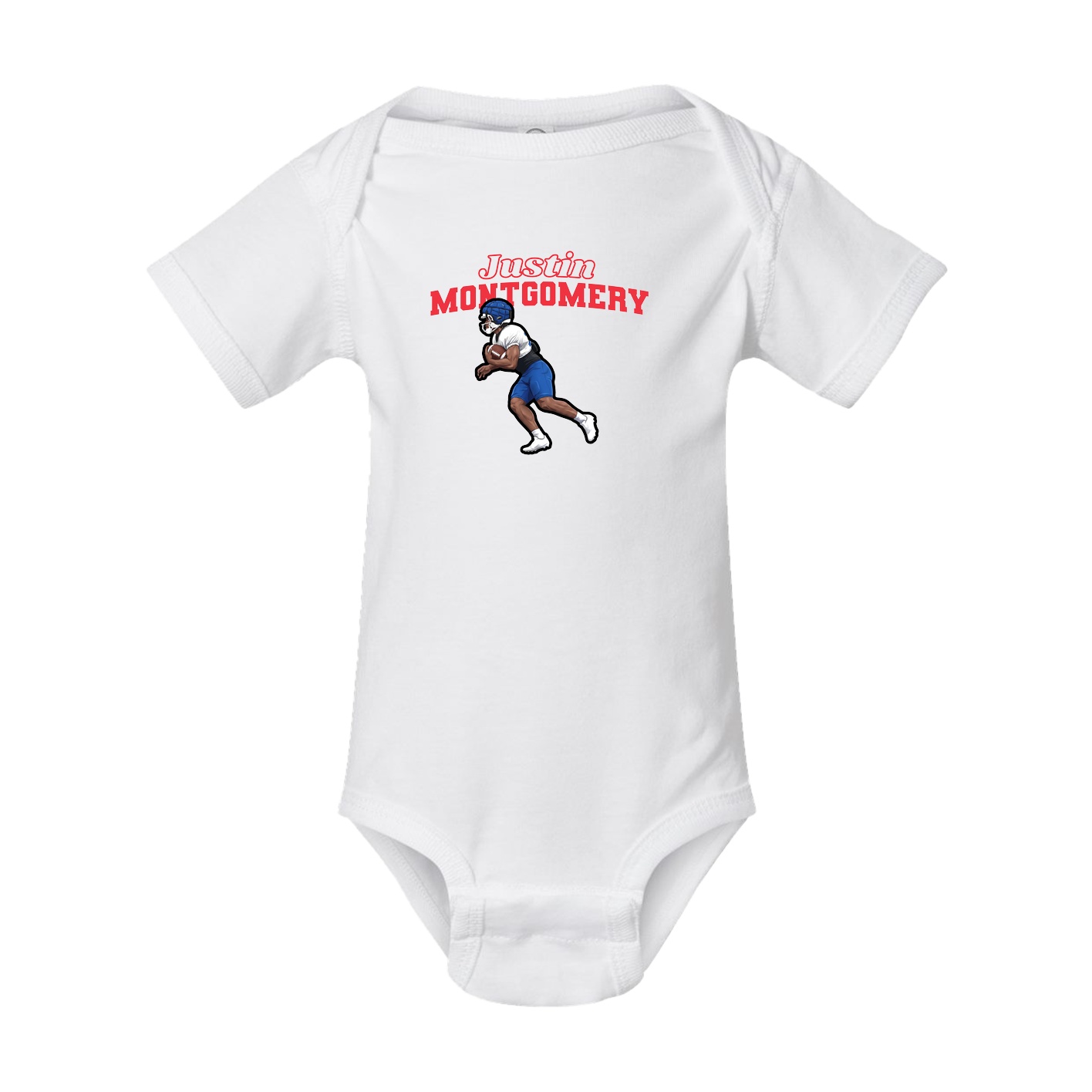 Baby Onesie — Name Arch in White
