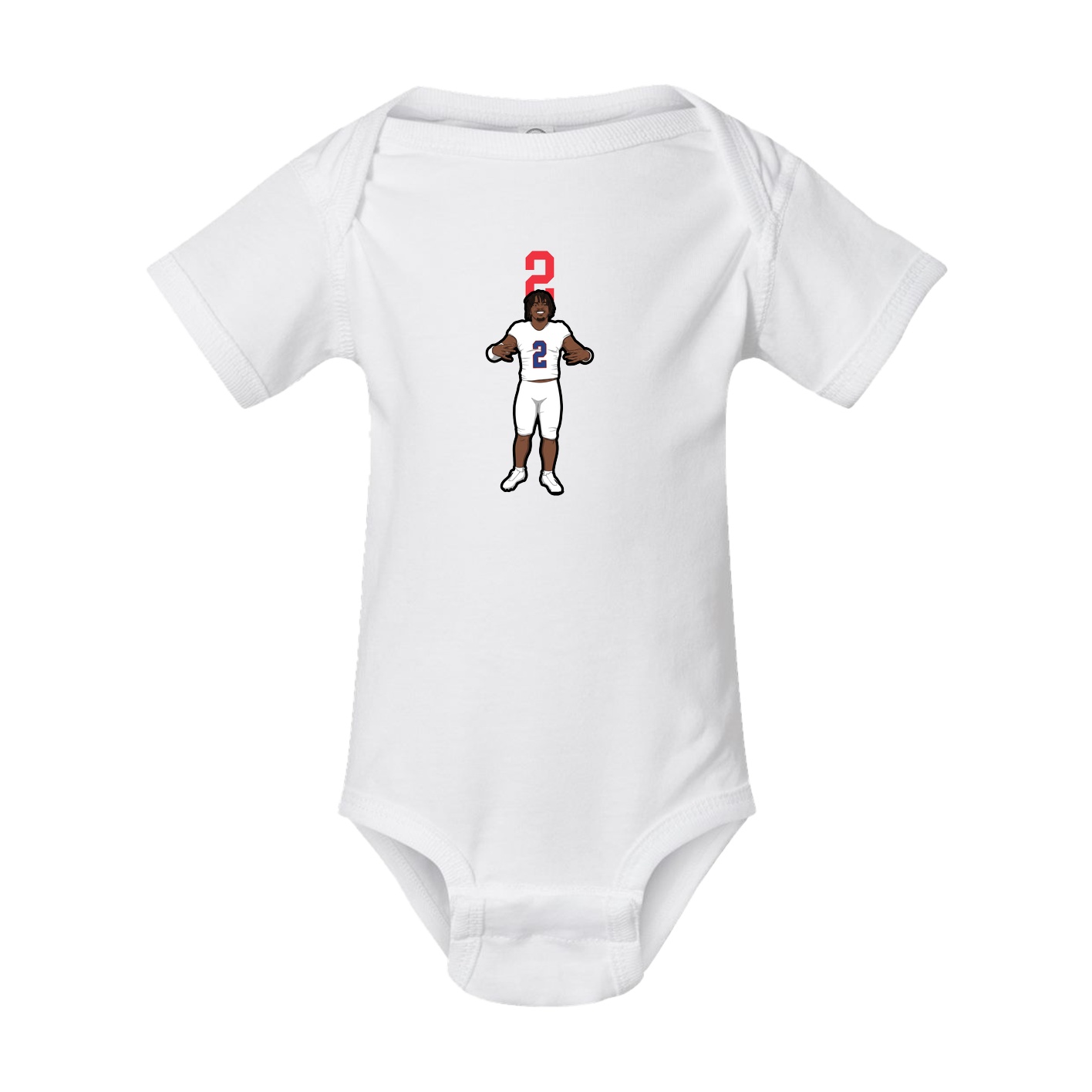 Baby Onesie — Number Top in White