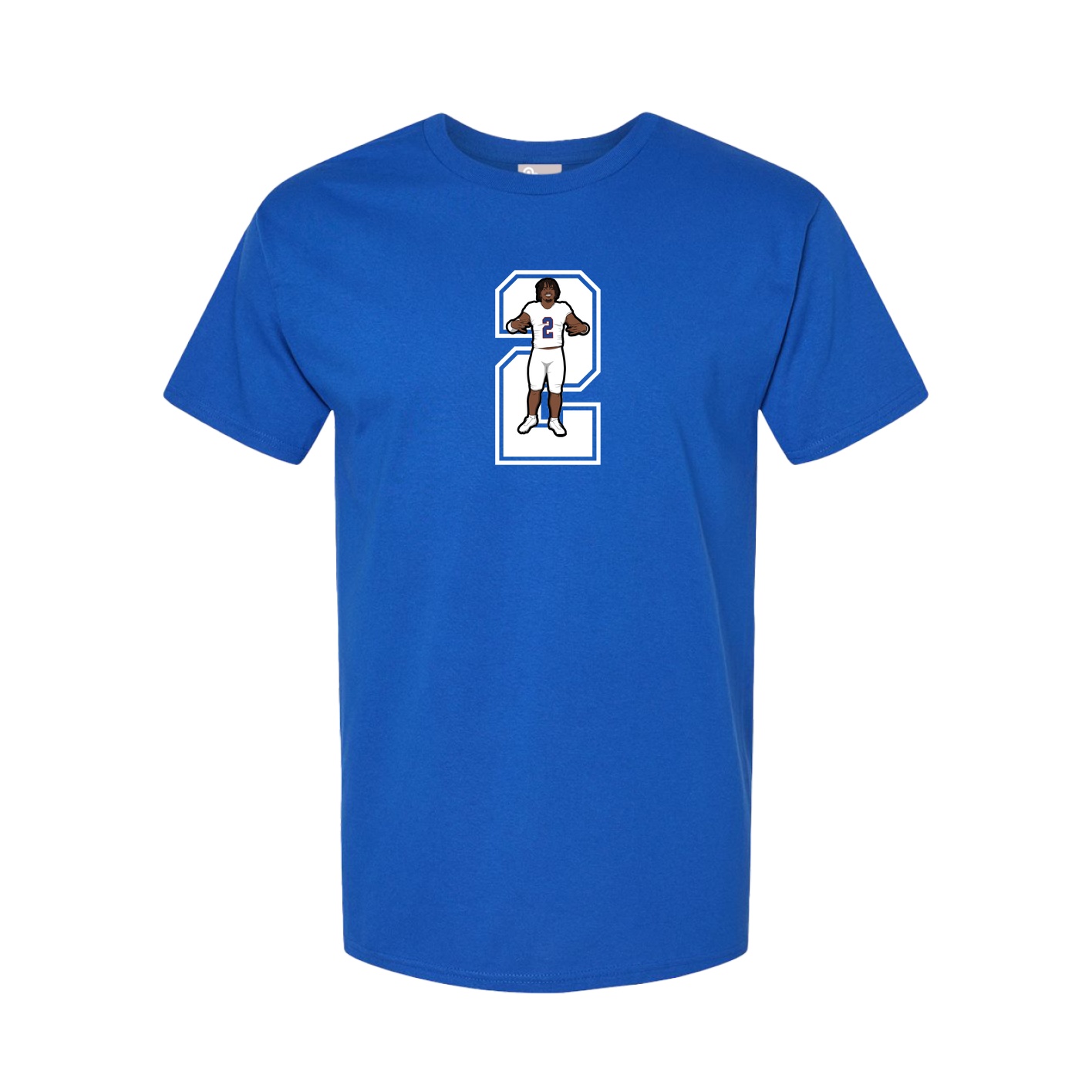 Youth Tee — Number in Royal