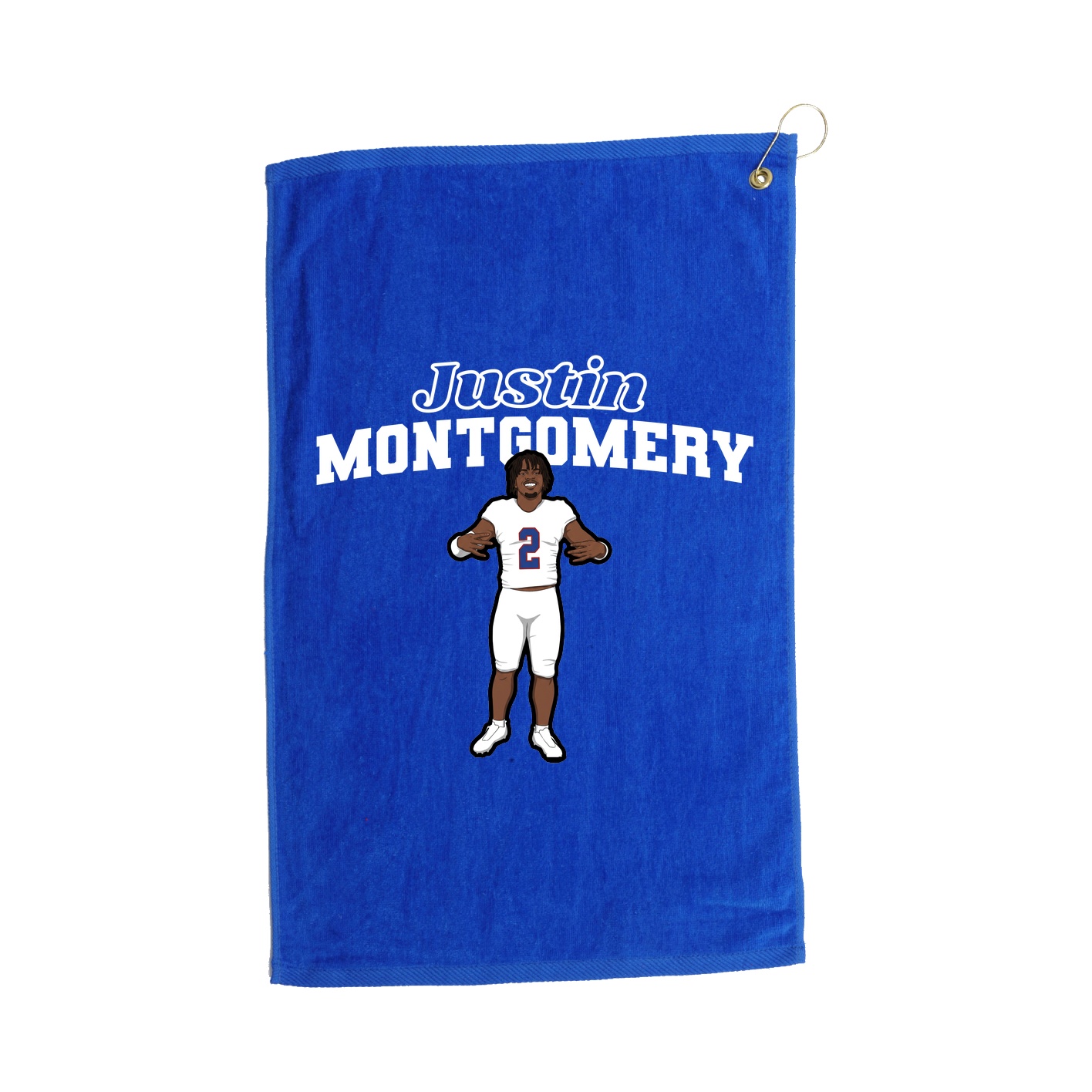 Golf Towel — Name Arch in Royal
