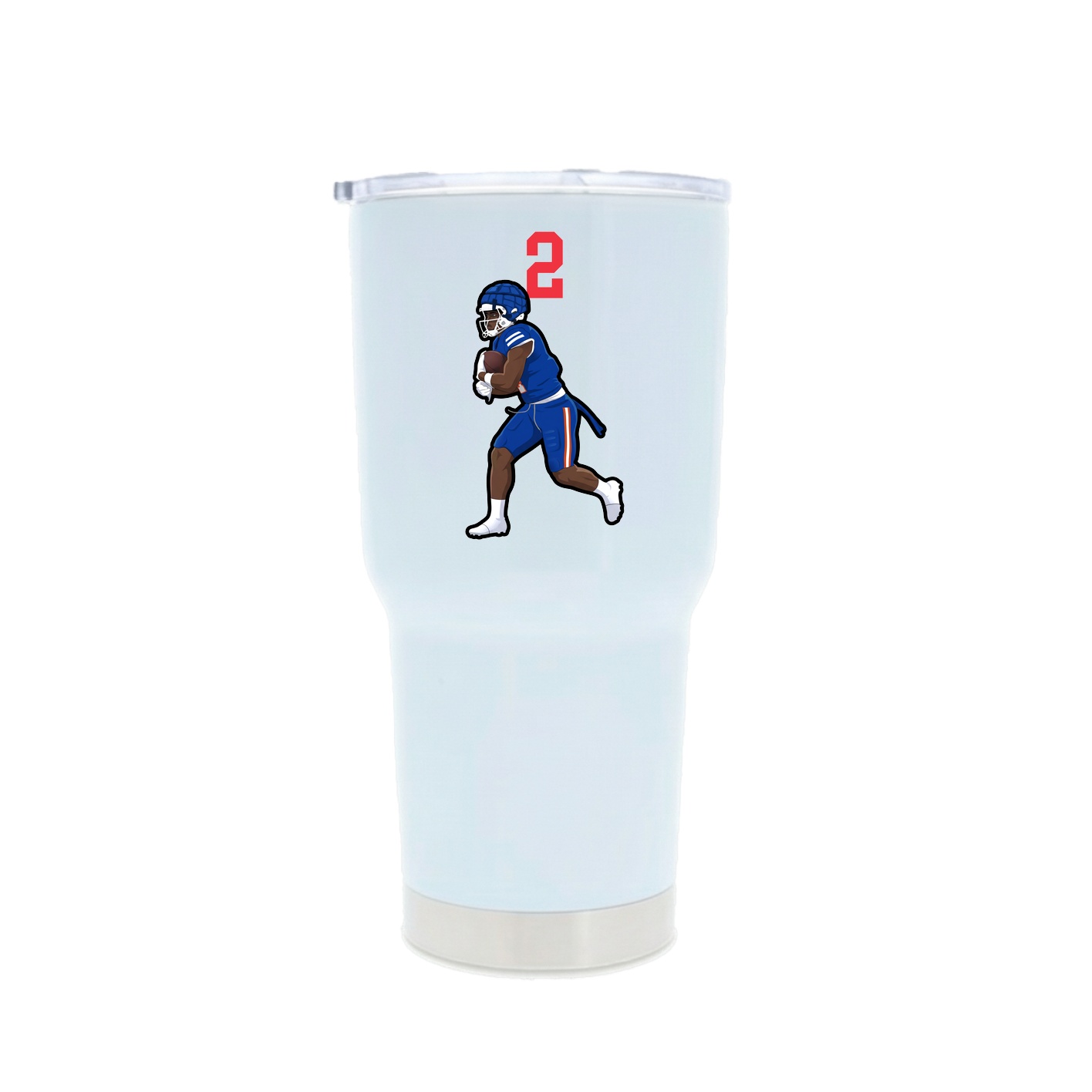 30oz Stainless Steel Tumbler — Number Top in White