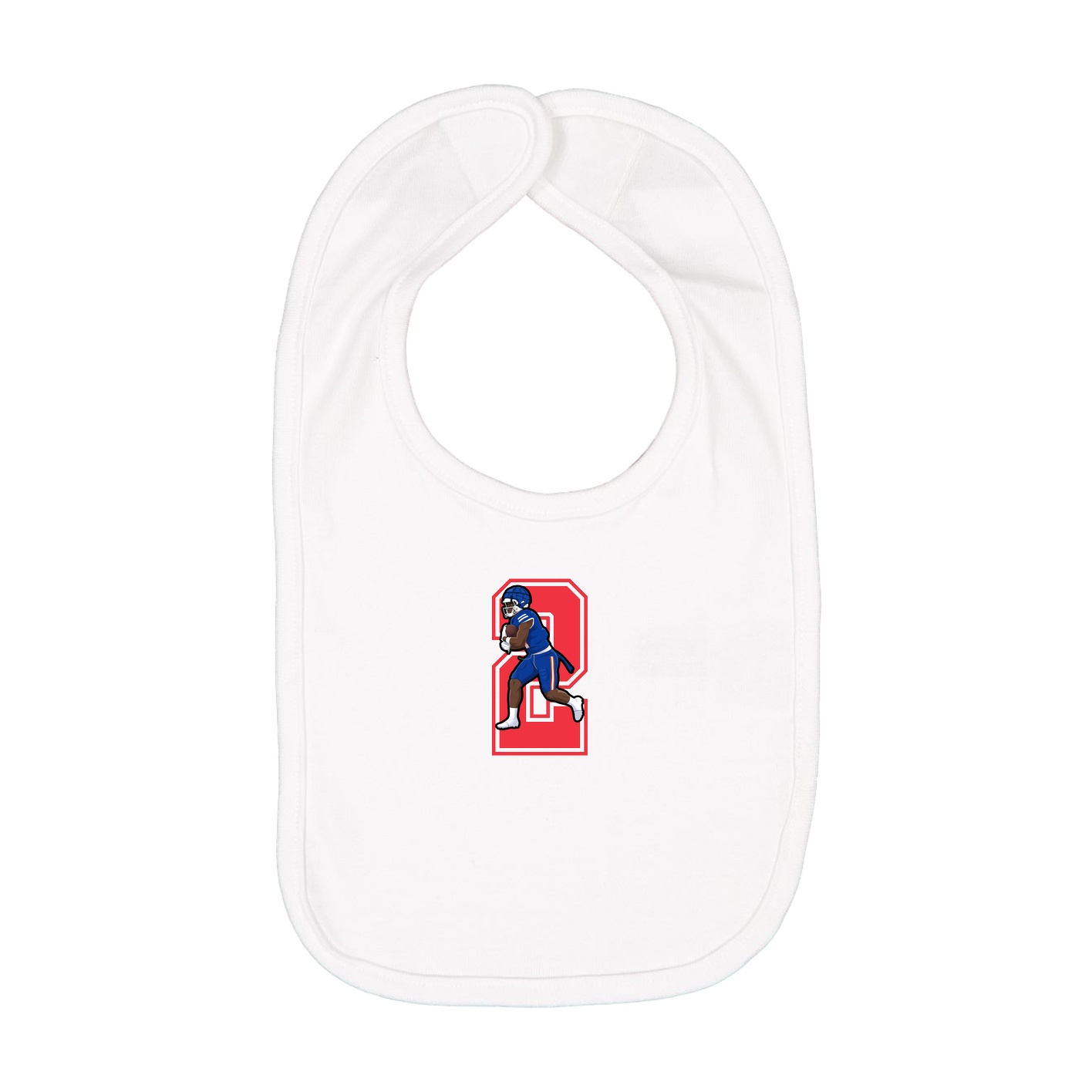 Infant Bib — Number in White