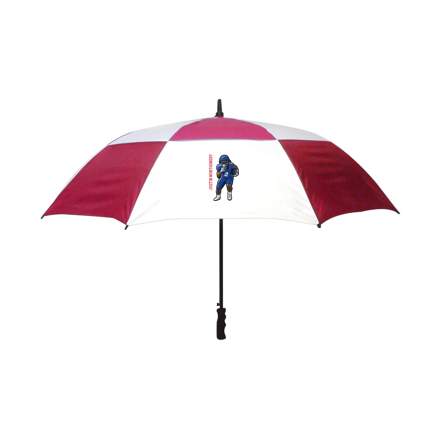 Golf Umbrella — Name Vertical in Red