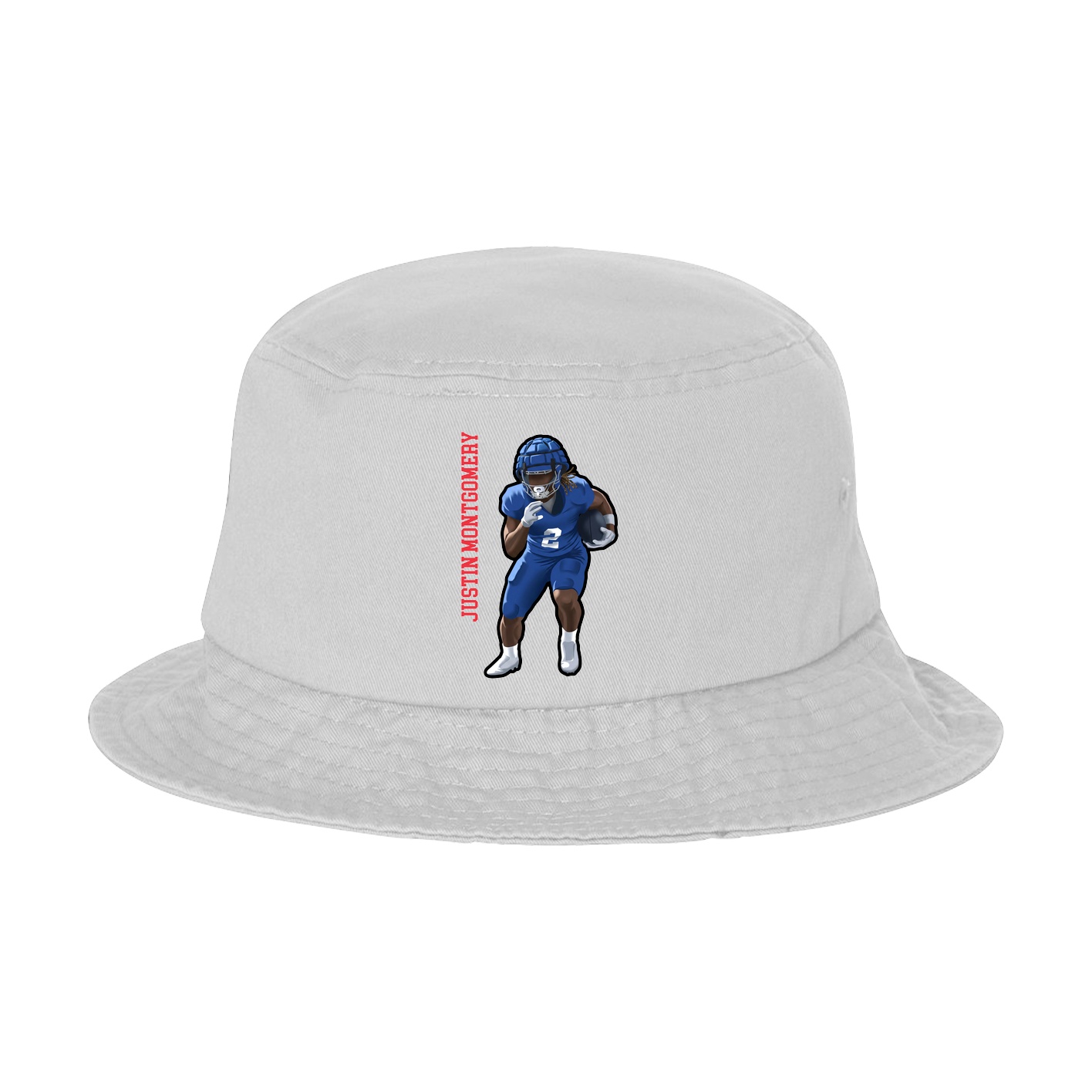 Bucket Cap — Name Vertical in White