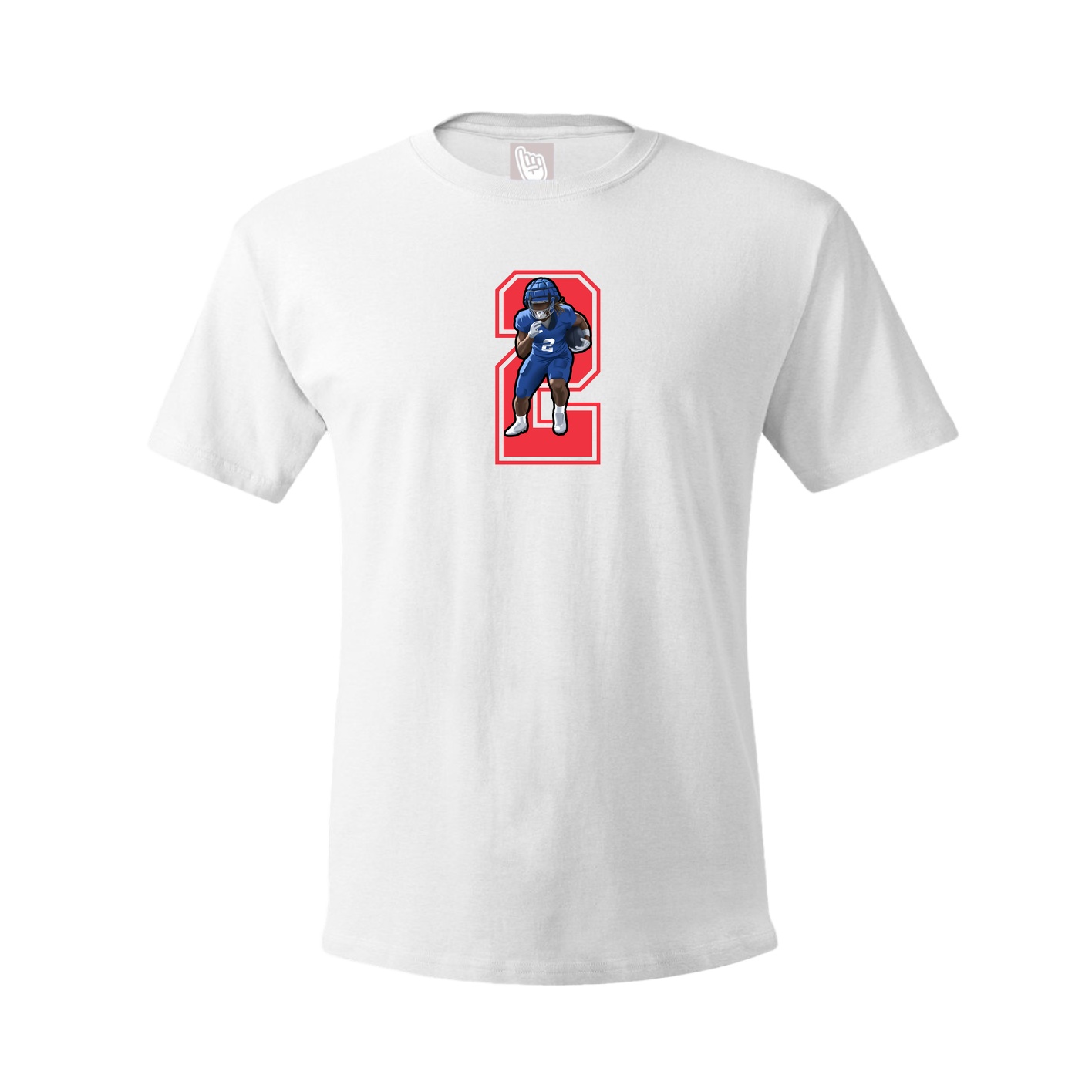 Youth Tee — Number in White