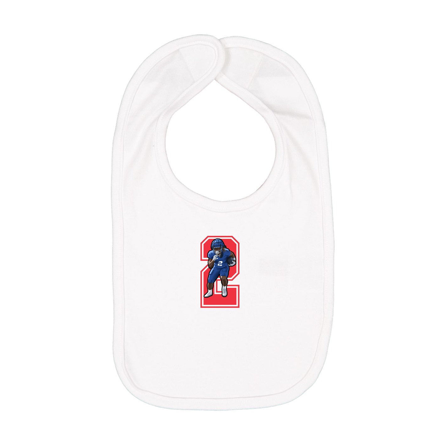 Infant Bib — Number in White