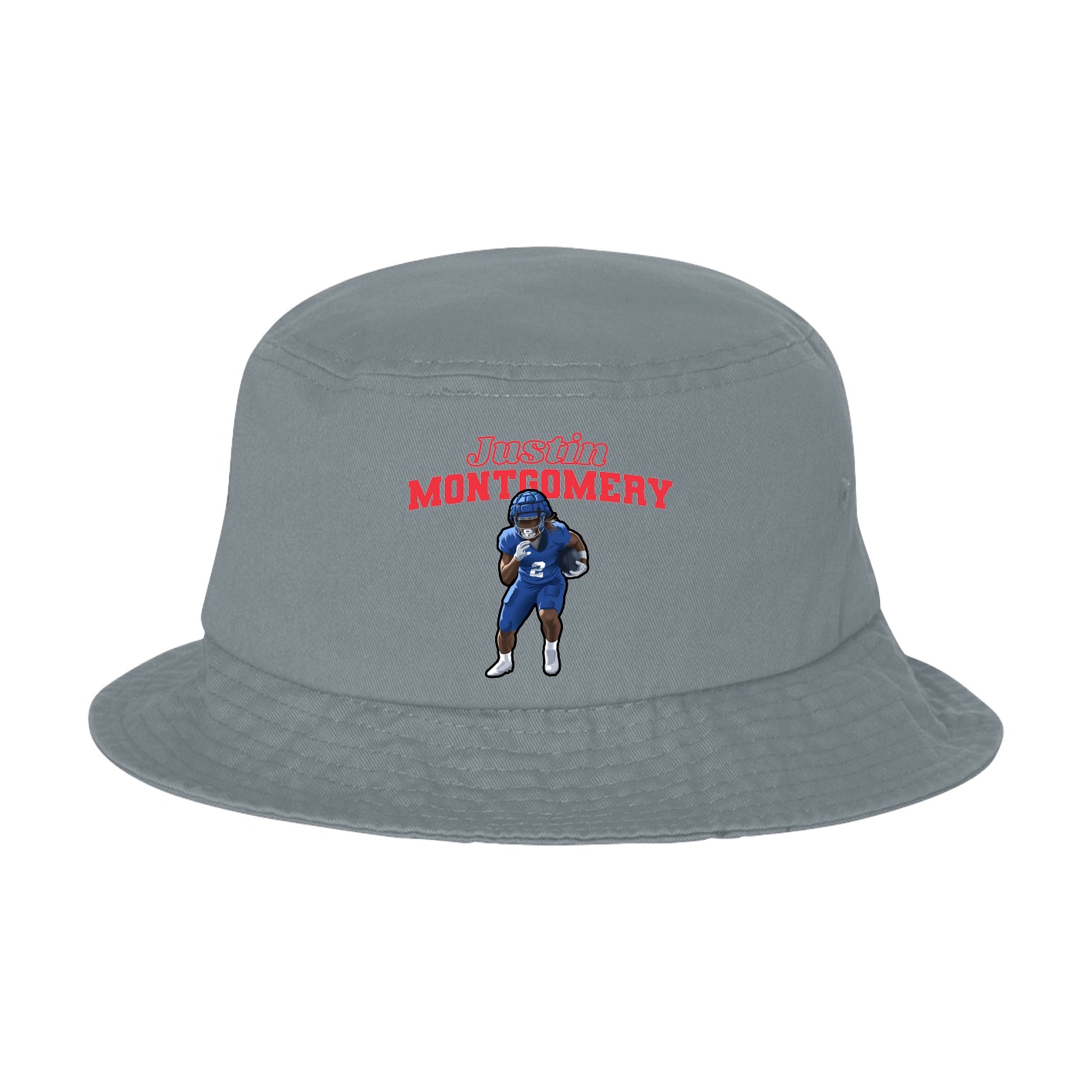 Bucket Cap — Name Arch in Grey