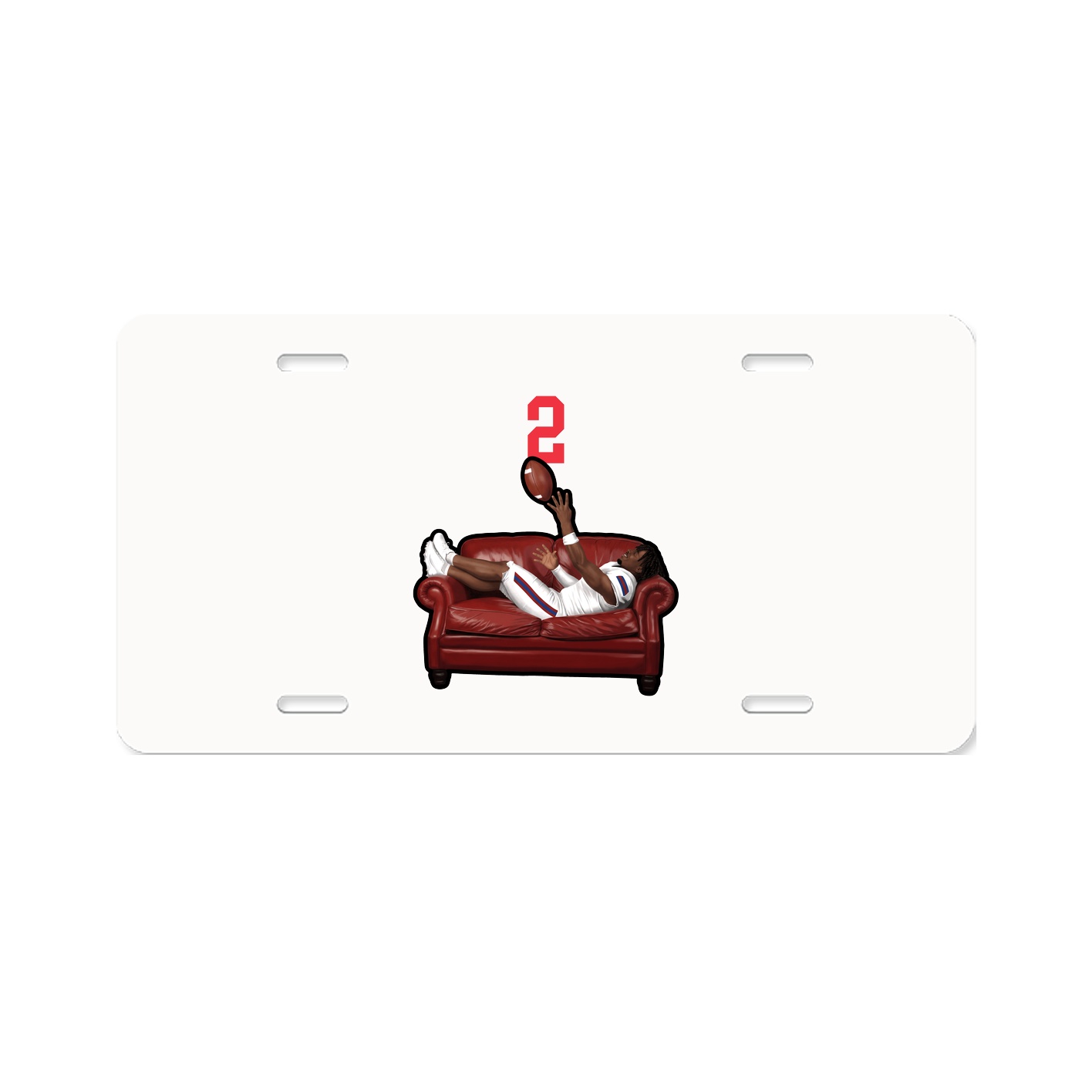 License Plate — Number Top in Classic